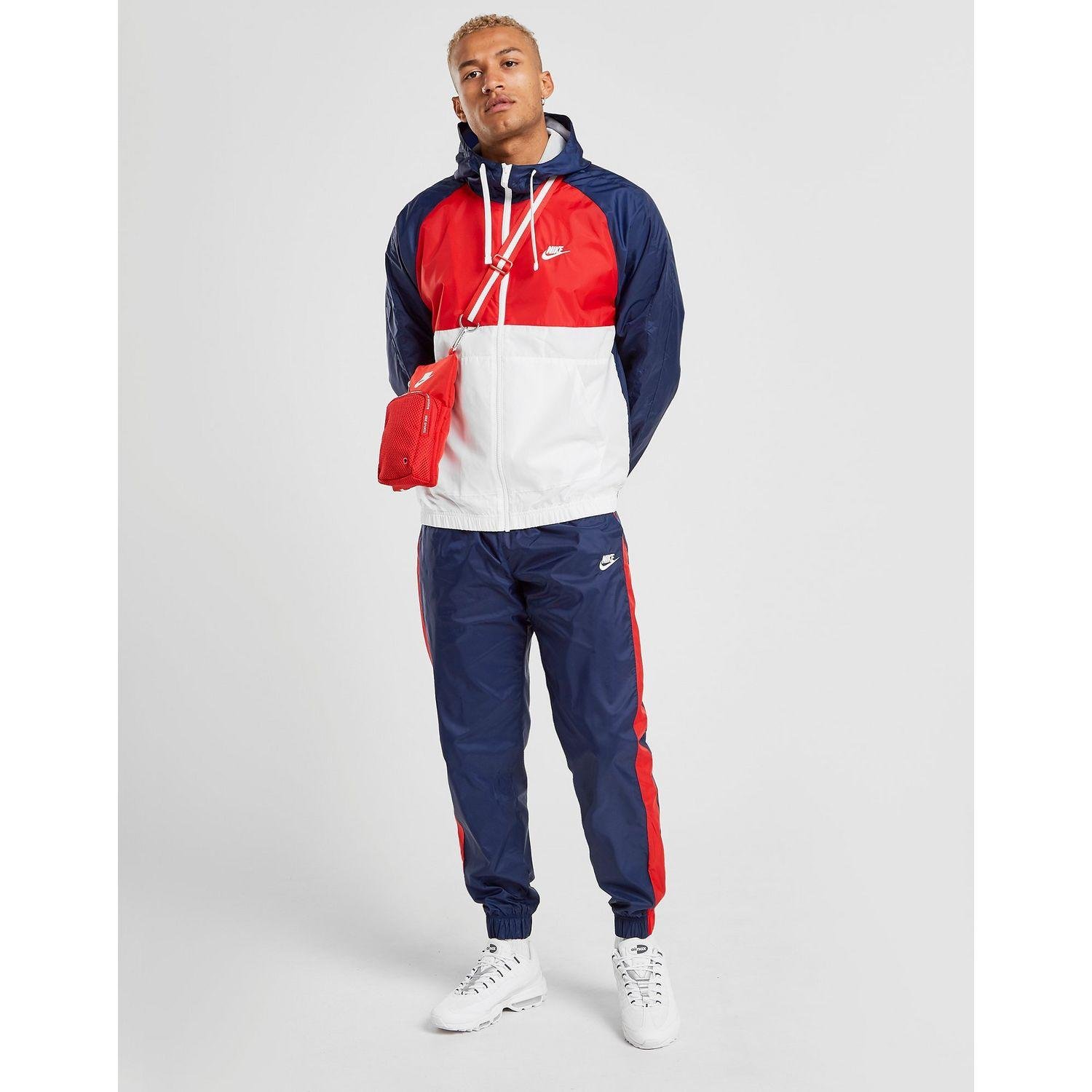 Nike Synthetic Hoxton Woven Tracksuit in Navy/Red/White (Blue) for Men ...