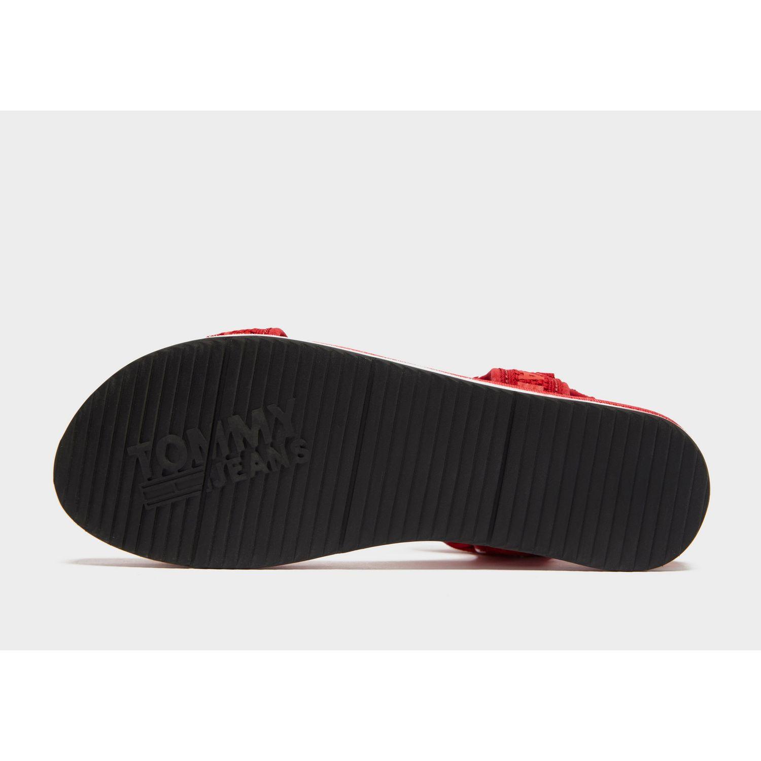 tommy jeans mesh web strappy sandals women's