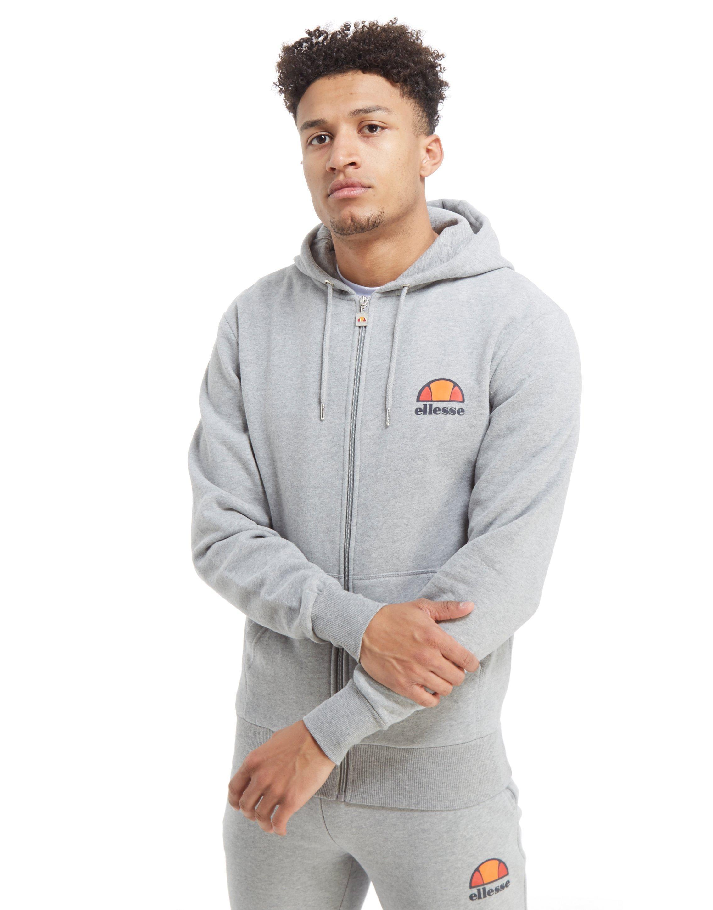 ellesse grey zip hoodie