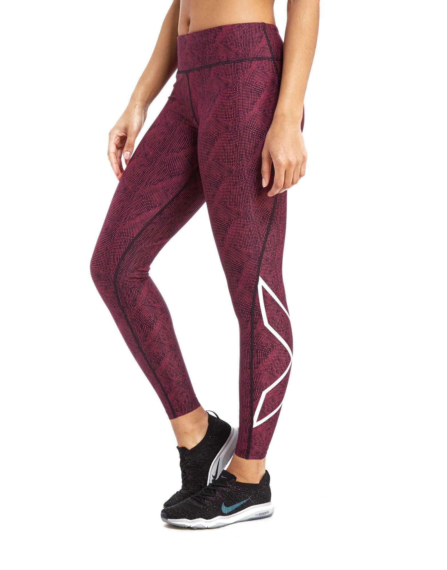 2XU Synthetic Mid-rise Print Compression Tights in Purple - Lyst