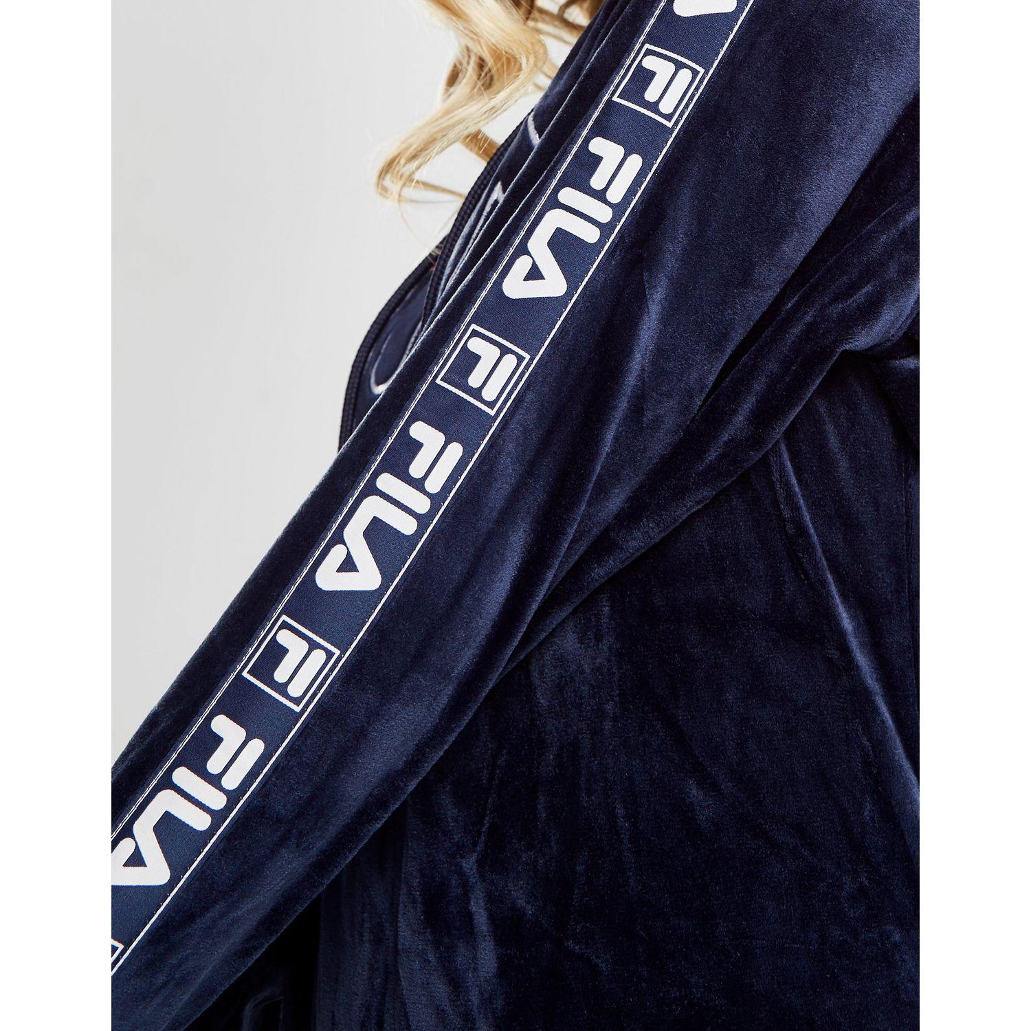 fila tape velour overhead hoodie
