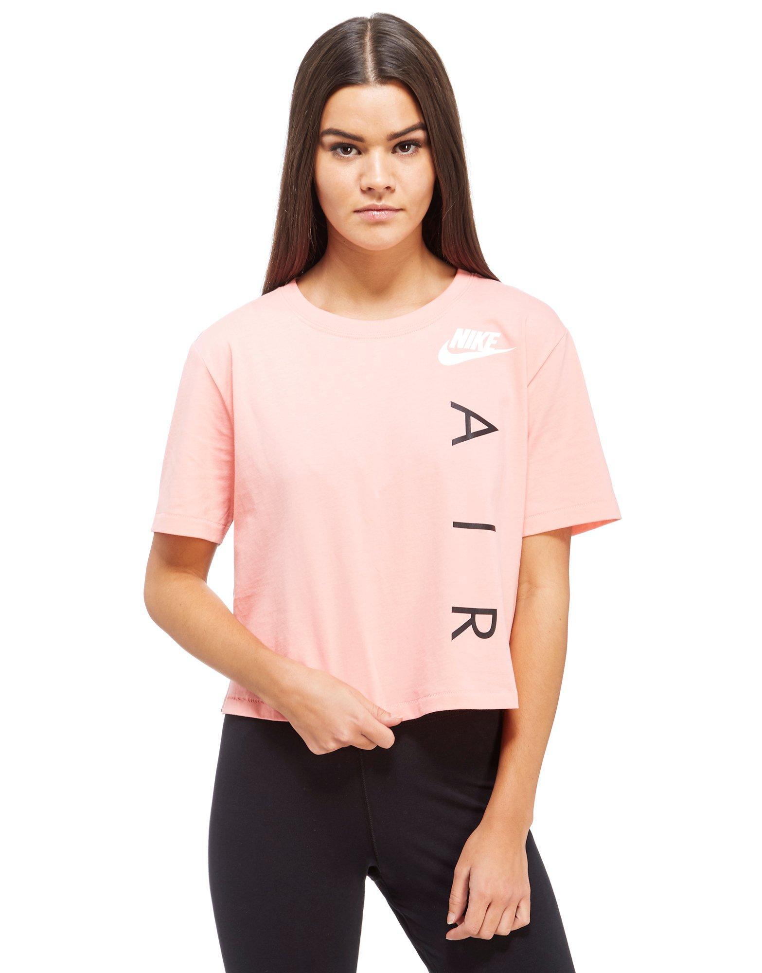 Nike Cotton Air Crop T-shirt in Pink - Lyst