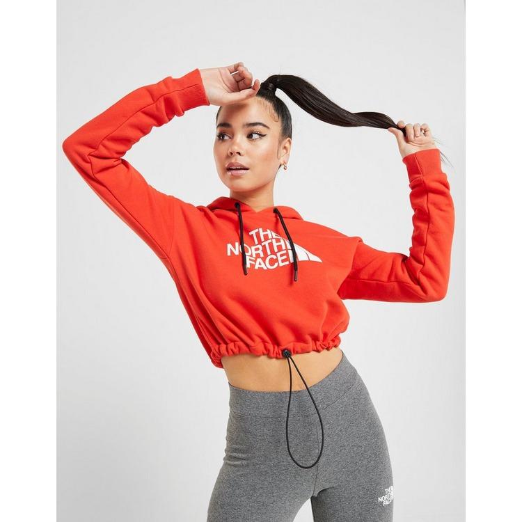 the north face drawstring waist crop hoodie
