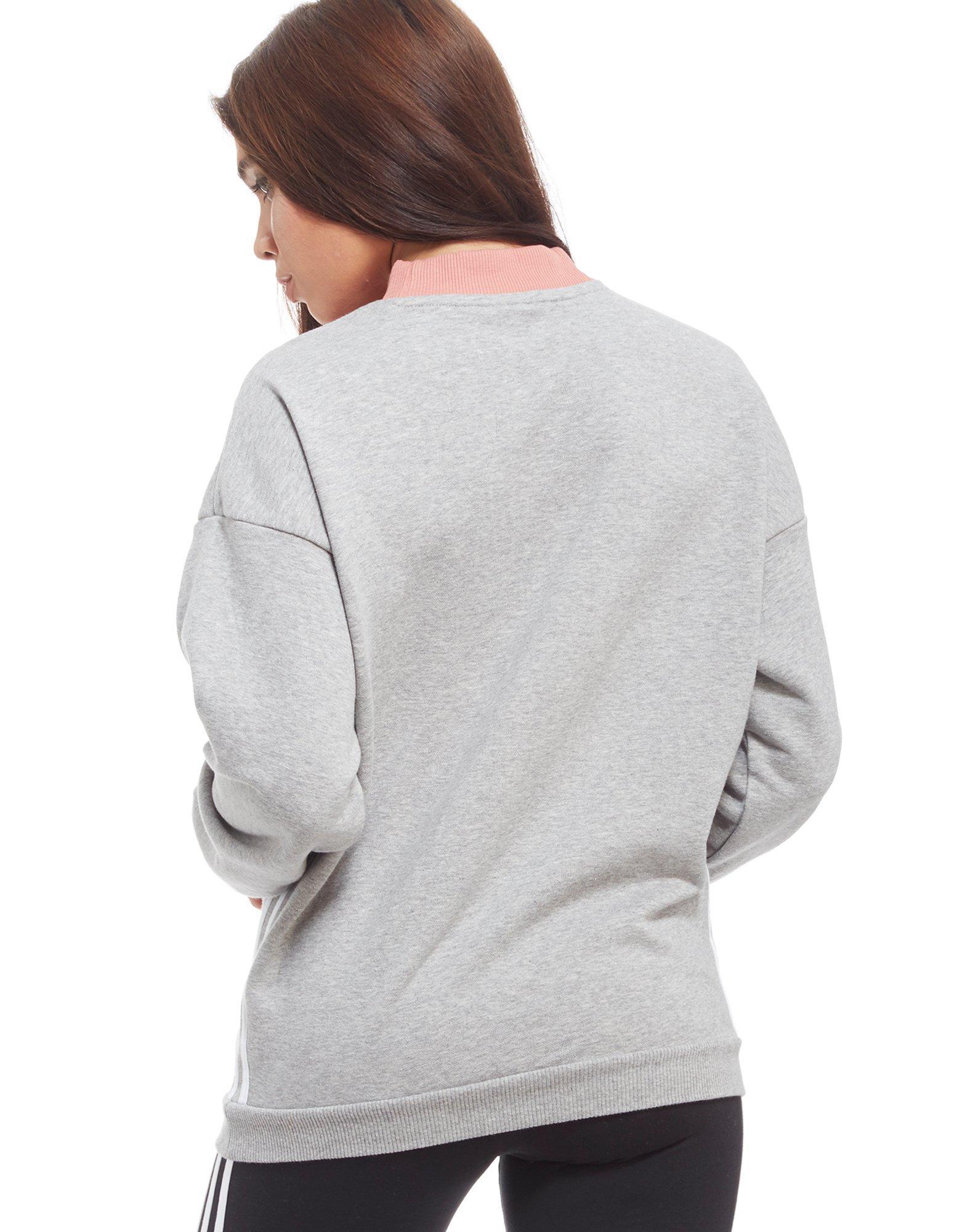 adidas Originals Chevron Sweatshirt in Grey/White/Pink (Gray) - Lyst
