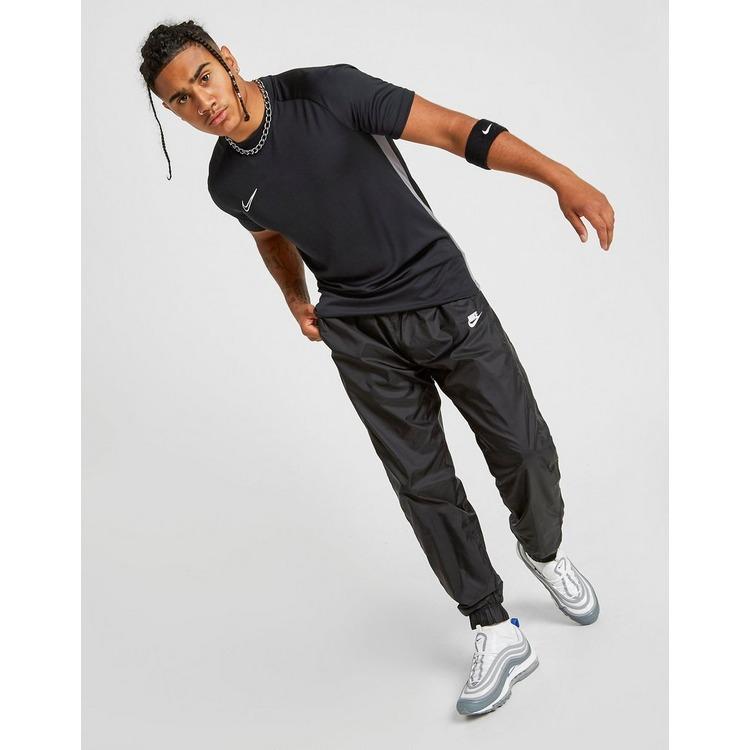 nike men's track pants in black white