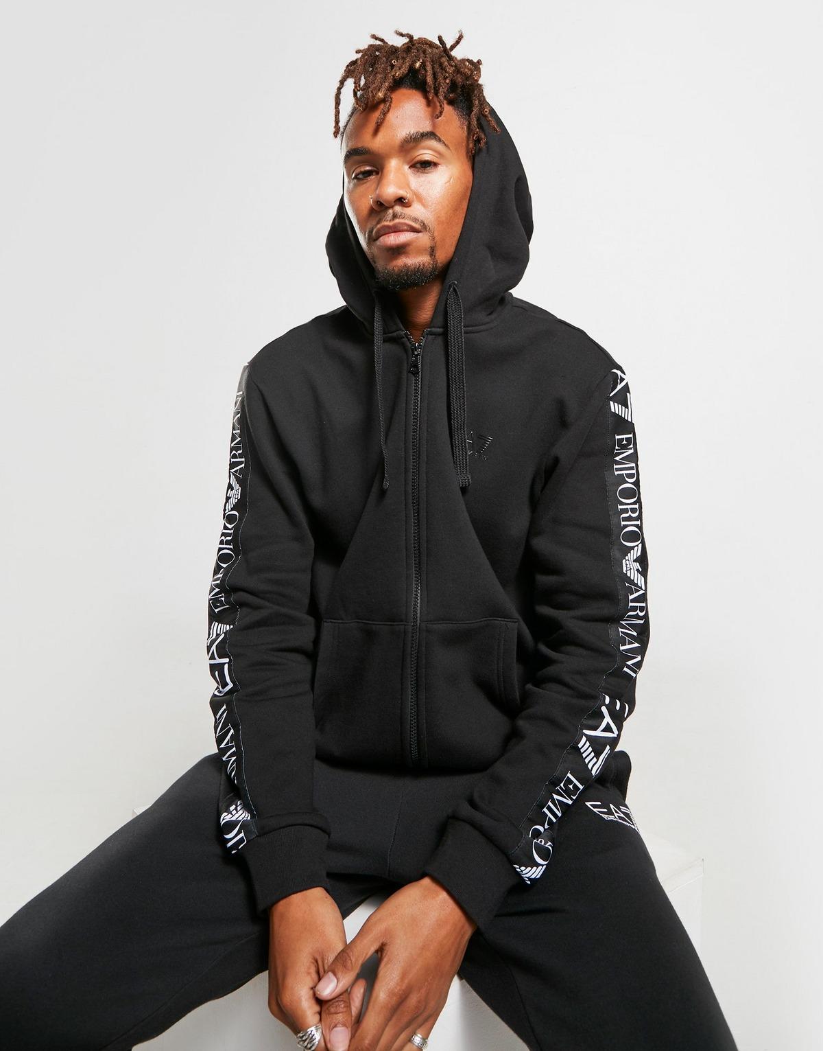 ea7 tape full zip hoodie