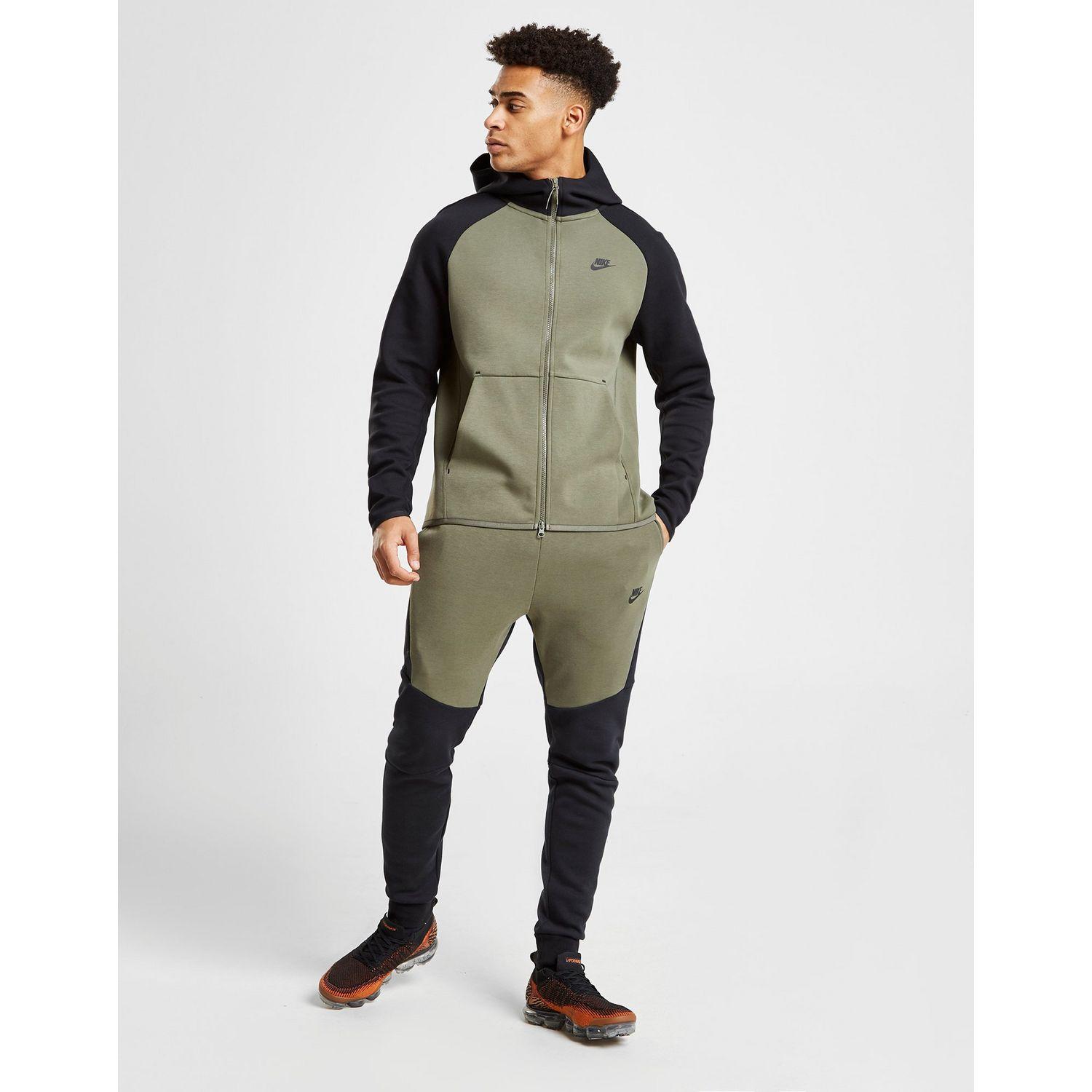 Nike Tech Fleece Windrunner Hoodie in Green/Black (Green) for Men - Lyst