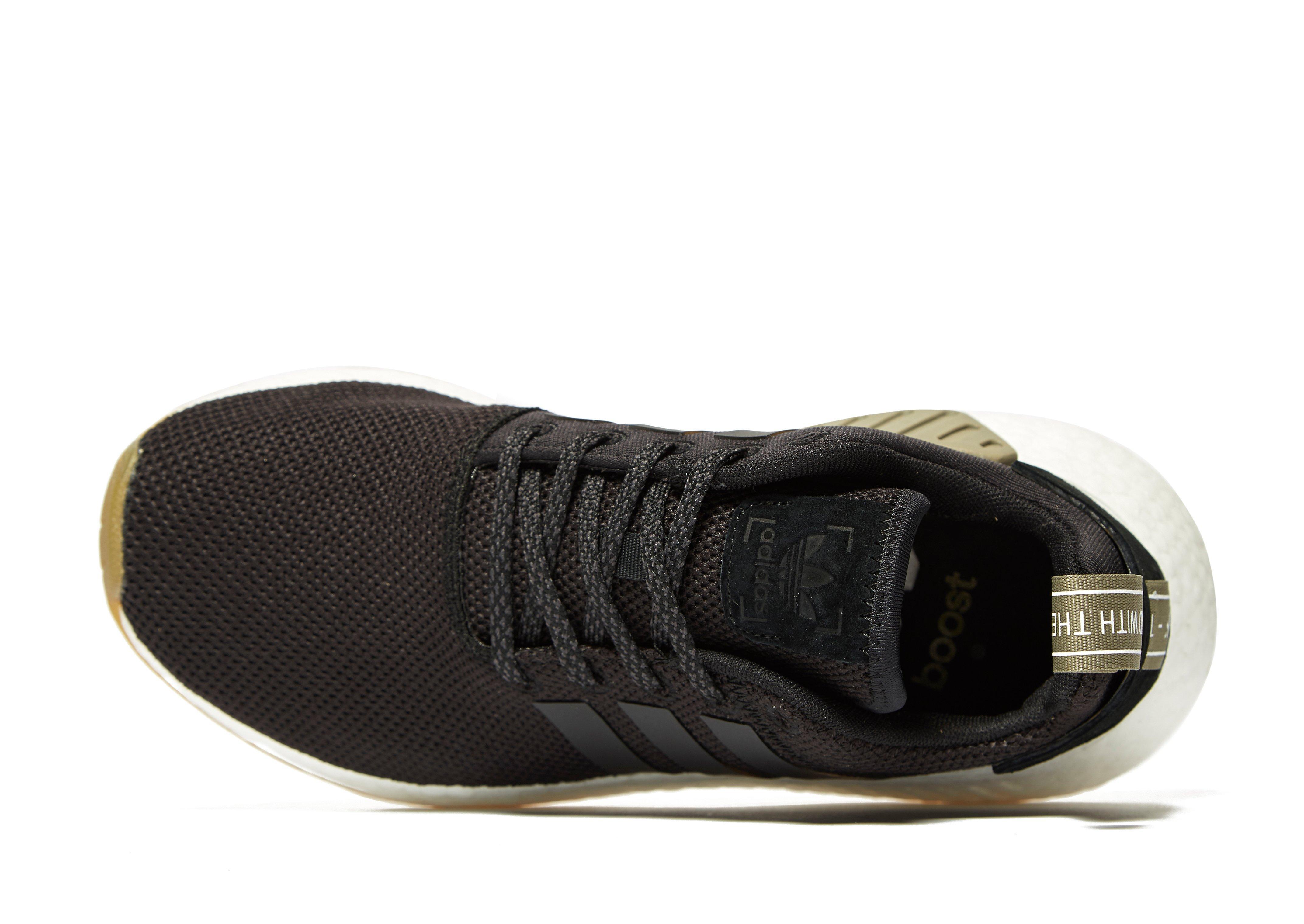 adidas Originals Leather Nmd R2 Junior in Black for Men Lyst adidas Originals Leather Nmd R2 Junior in Black for Men Lyst