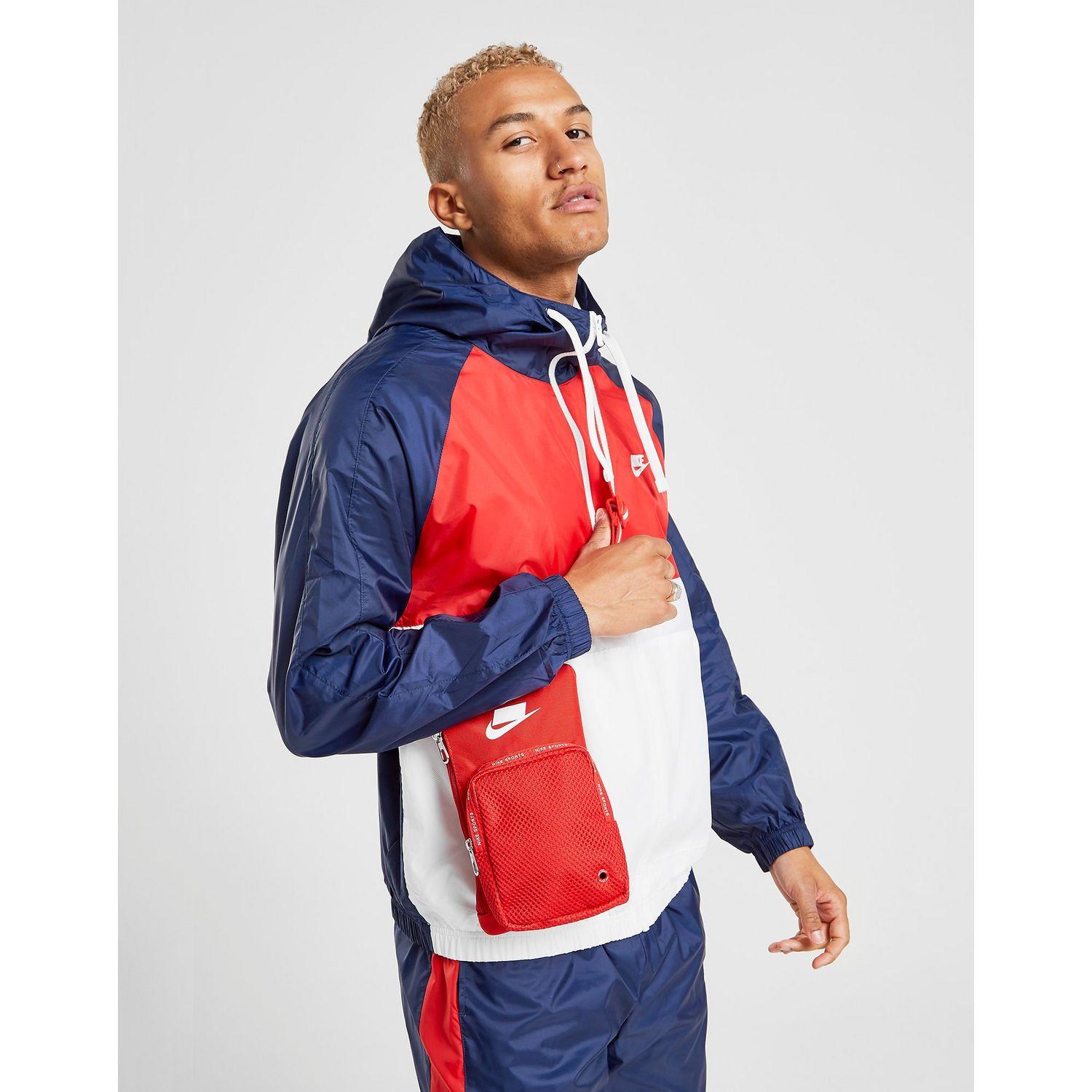 red blue and white nike tracksuit