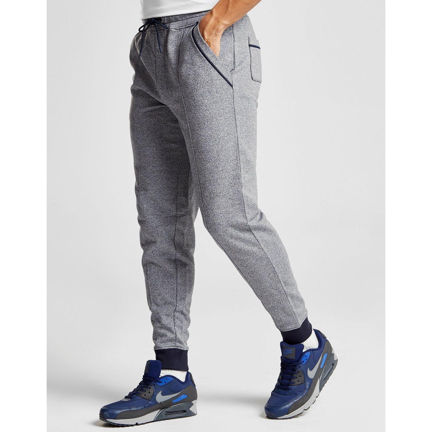 boss logo cuffed fleece pants