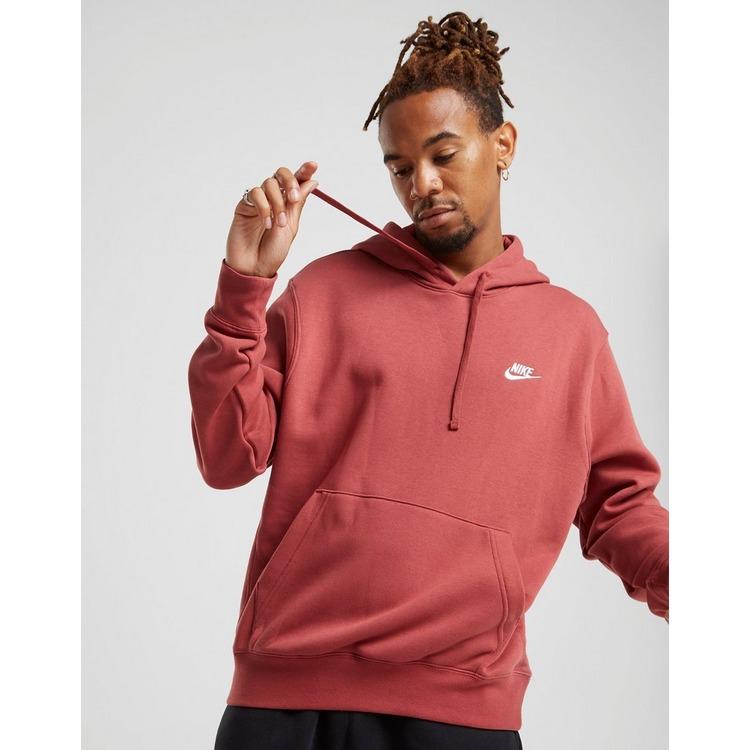 Nike Cotton Foundation Overhead Hoodie in Red for Men - Lyst