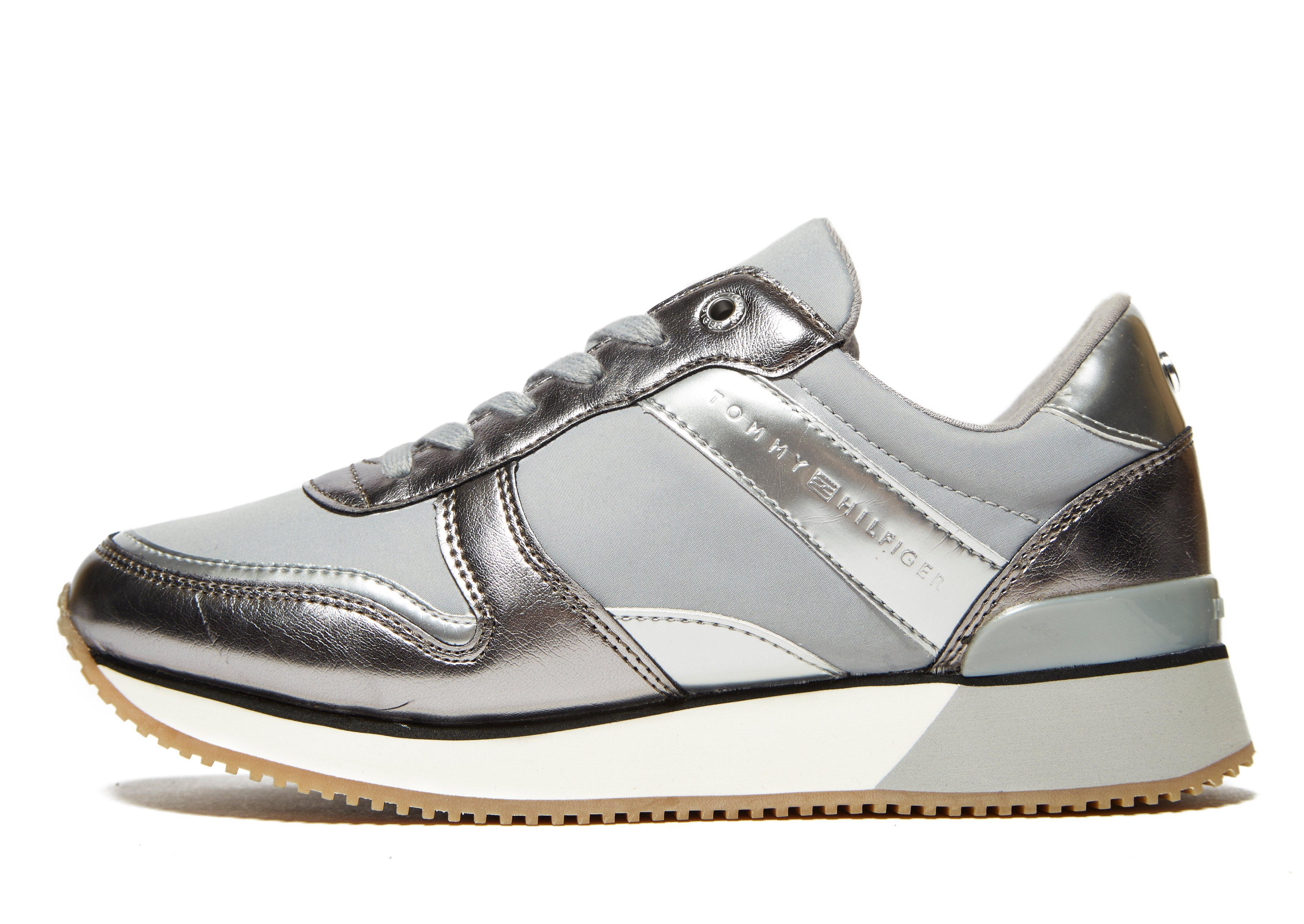 tommy hilfiger silver sneakers