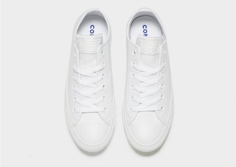 mens converse white all star leather mono ox trainers