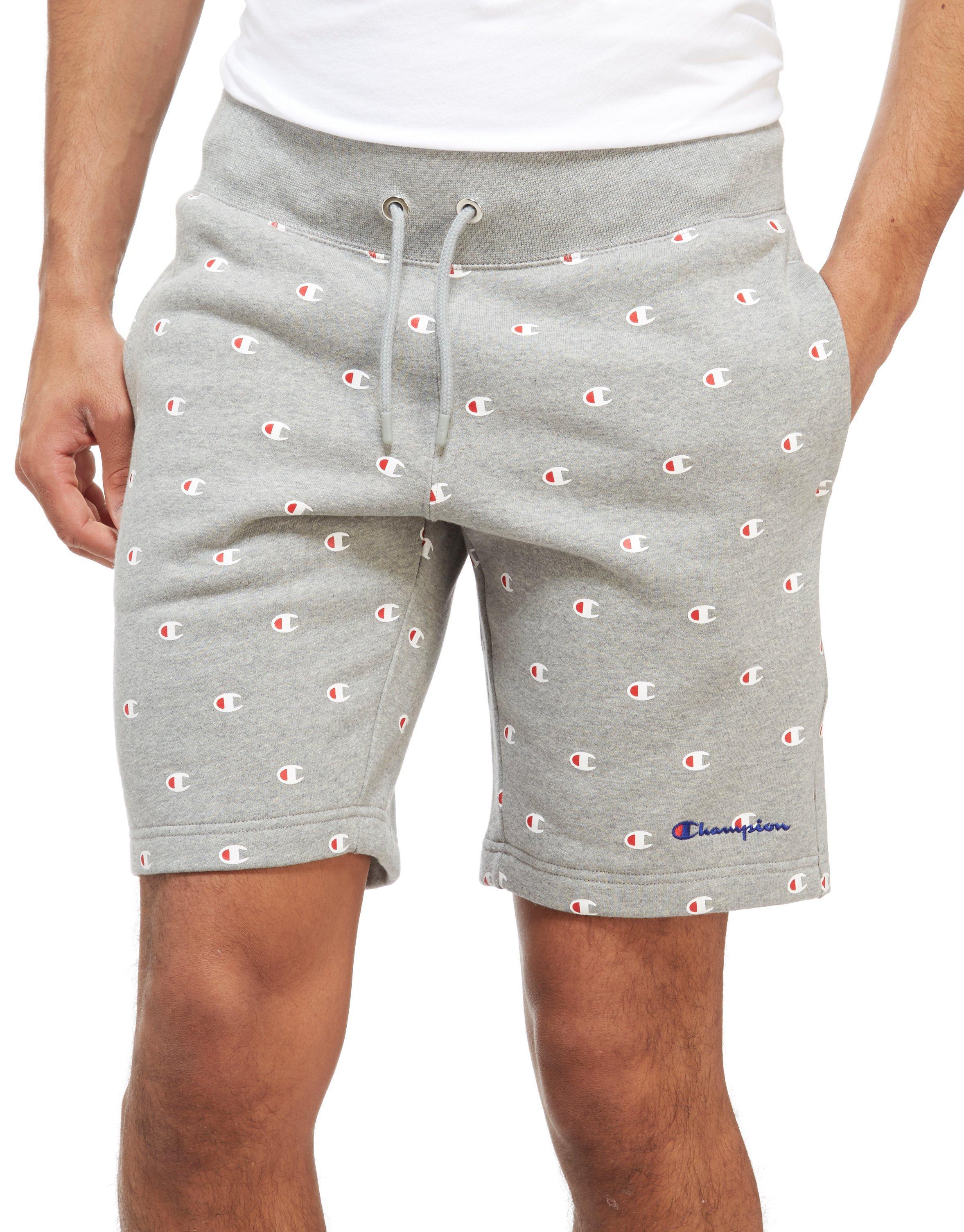 Champion Cotton All-over Print Shorts in Grey Marl (Gray) for Men - Lyst