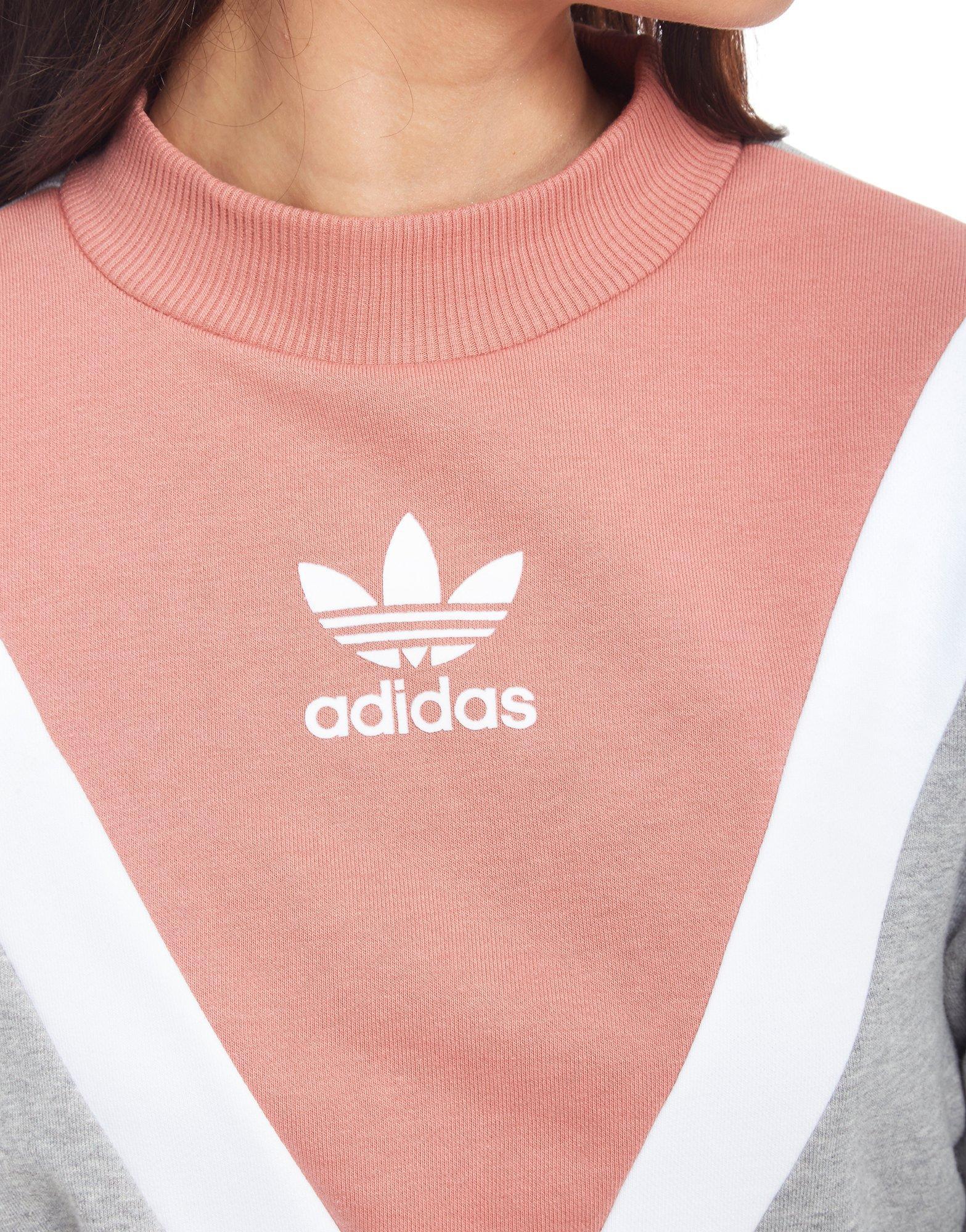 pink and grey adidas jumper