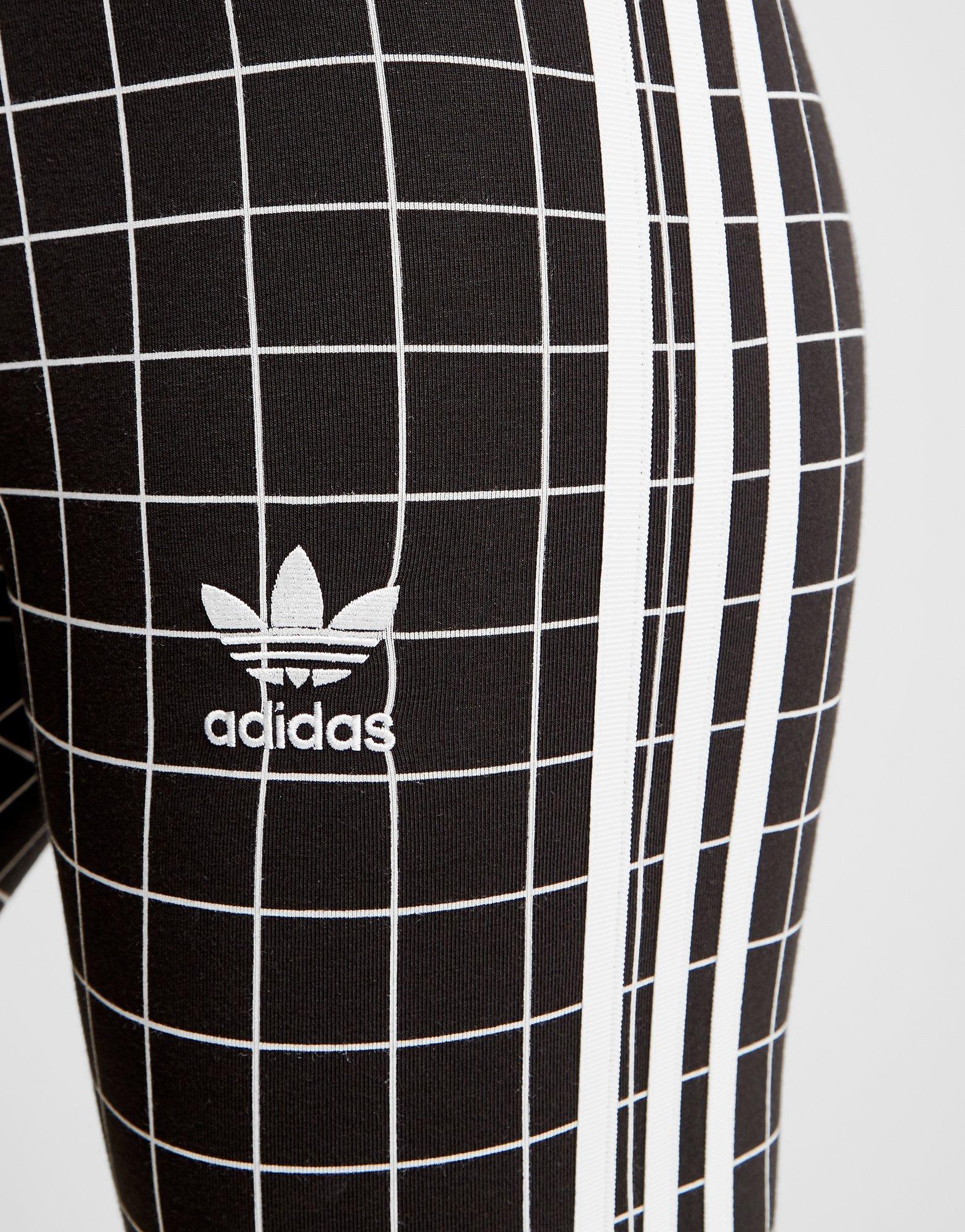 adidas originals 3 stripes grid all over print leggings