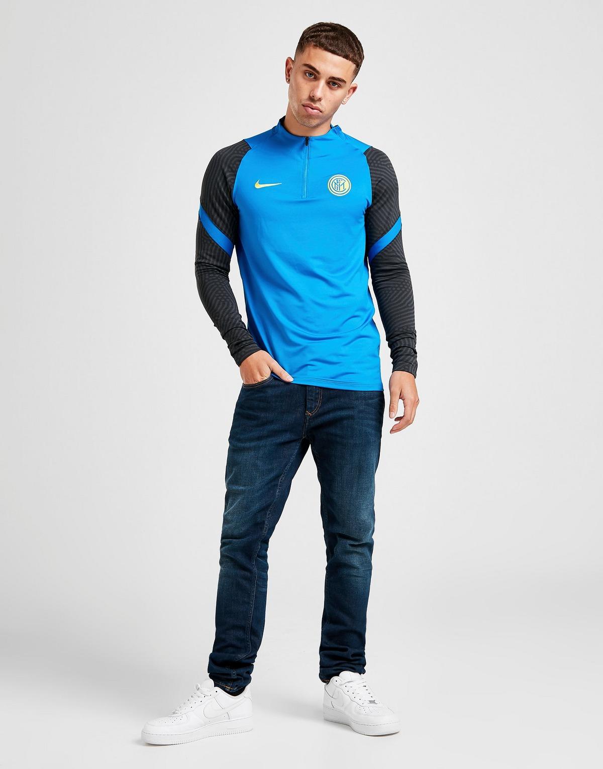 Nike Synthetic Inter Milan Strike Drill Top in Blue for Men - Lyst