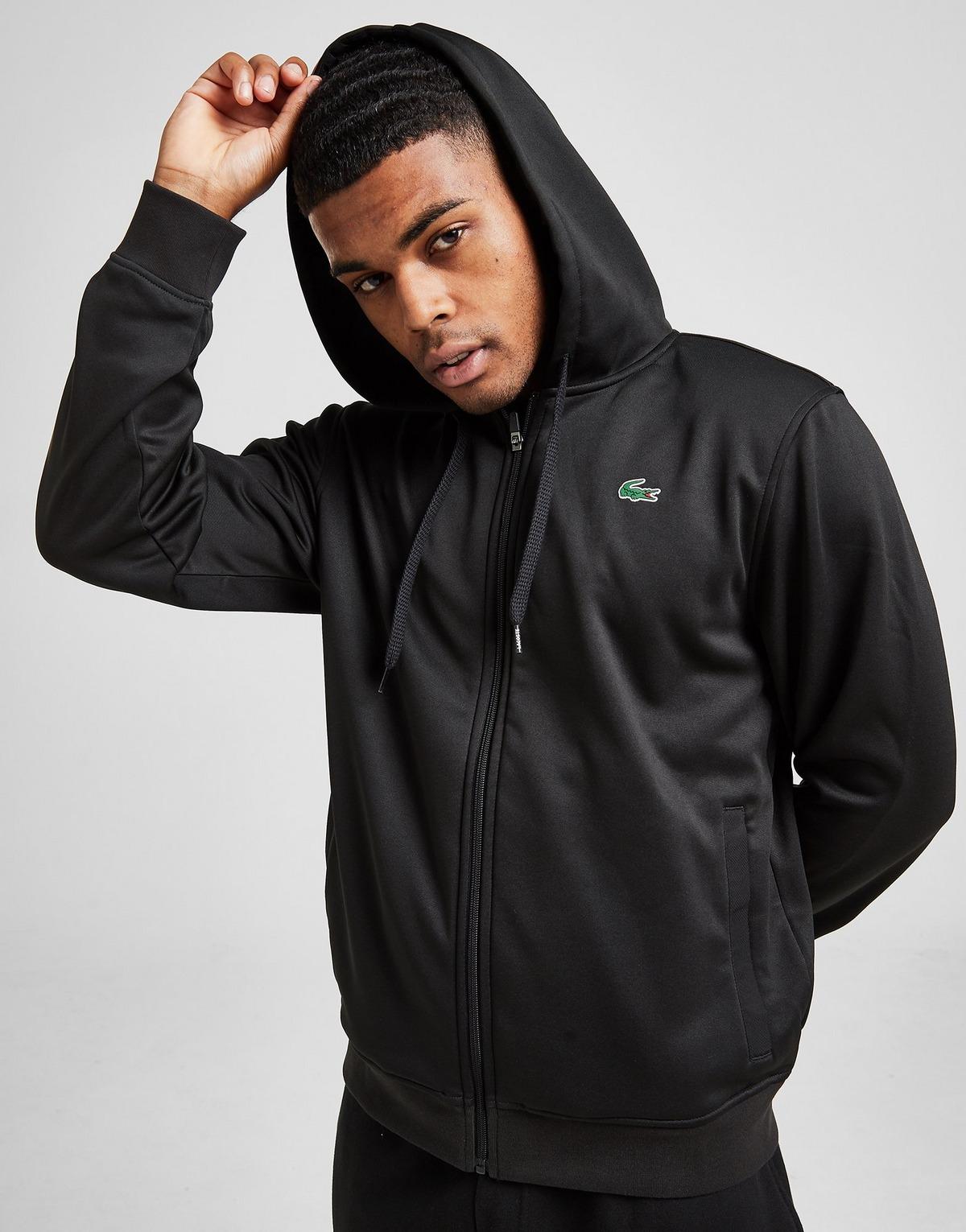 lacoste black zip hoodie