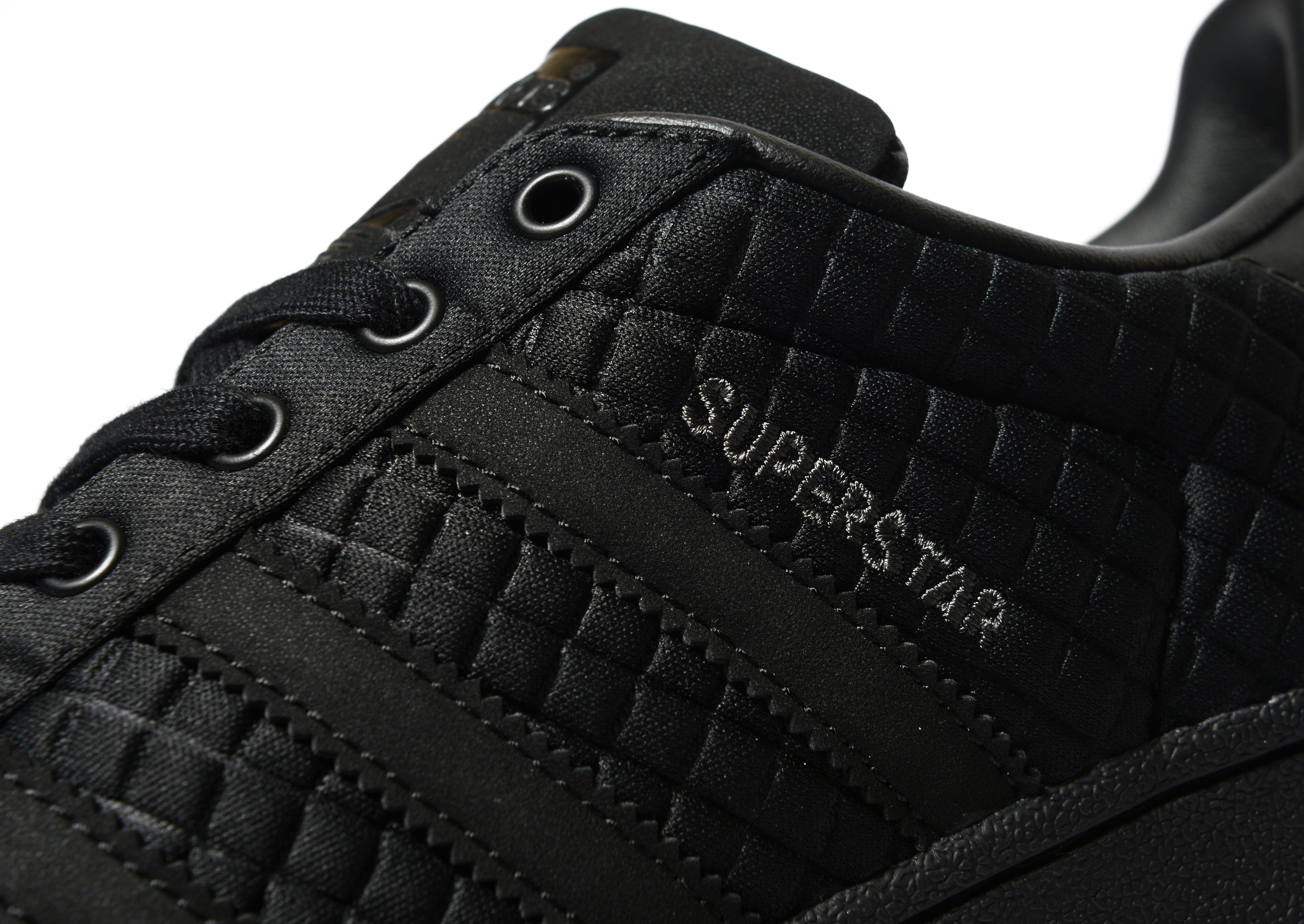 adidas superstar quilt black