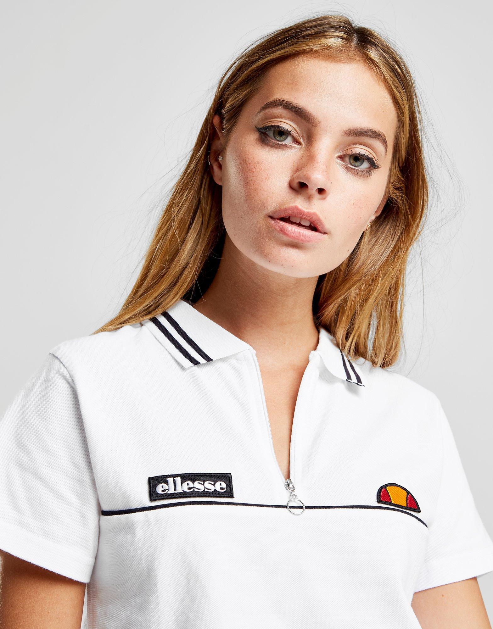 ellesse crop polo shirt