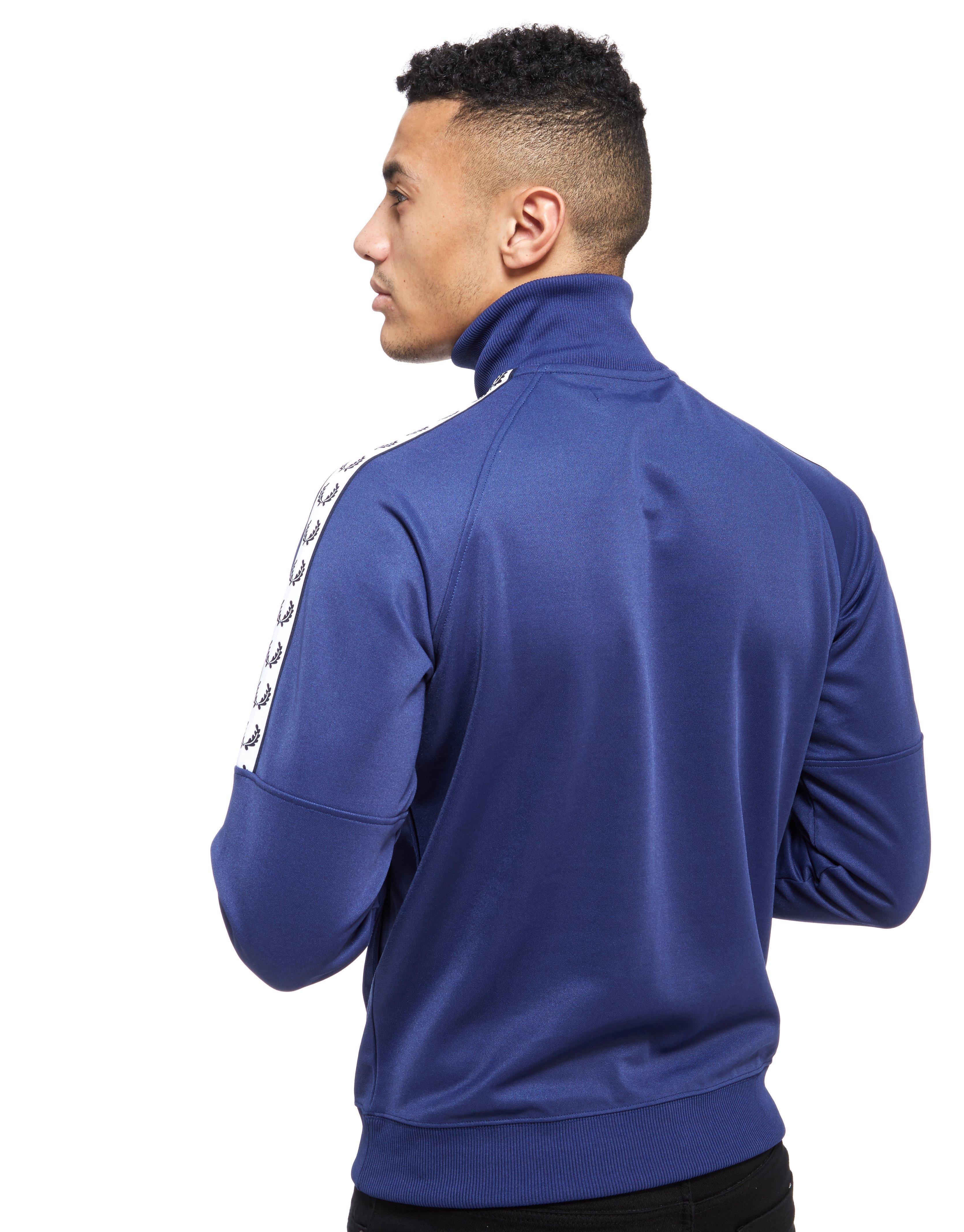 Fred Perry Synthetic Sports Authentic 1/2 Zip Tape Track Top in Blue ...