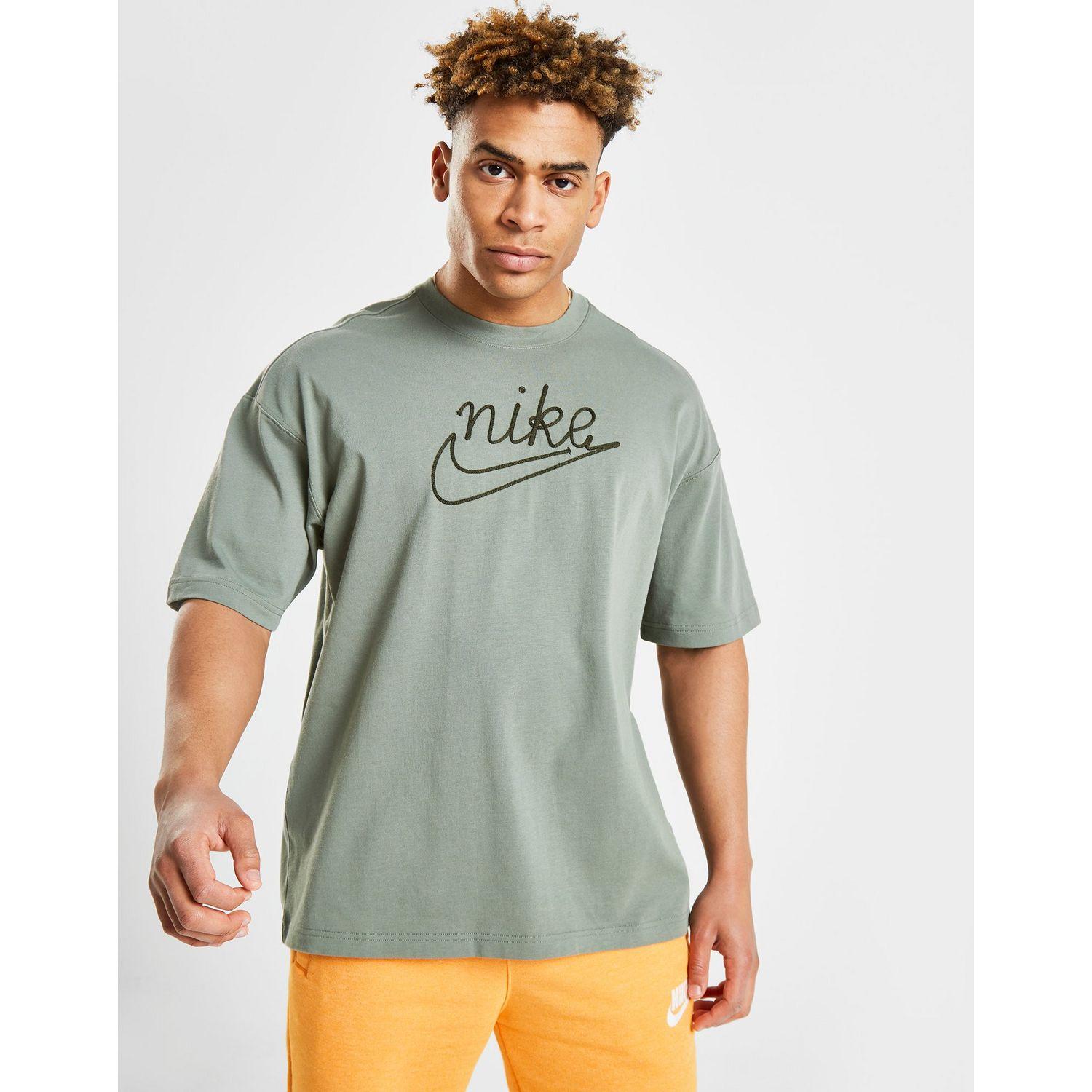 Nike Cotton Outline T-shirt in Green for Men - Lyst