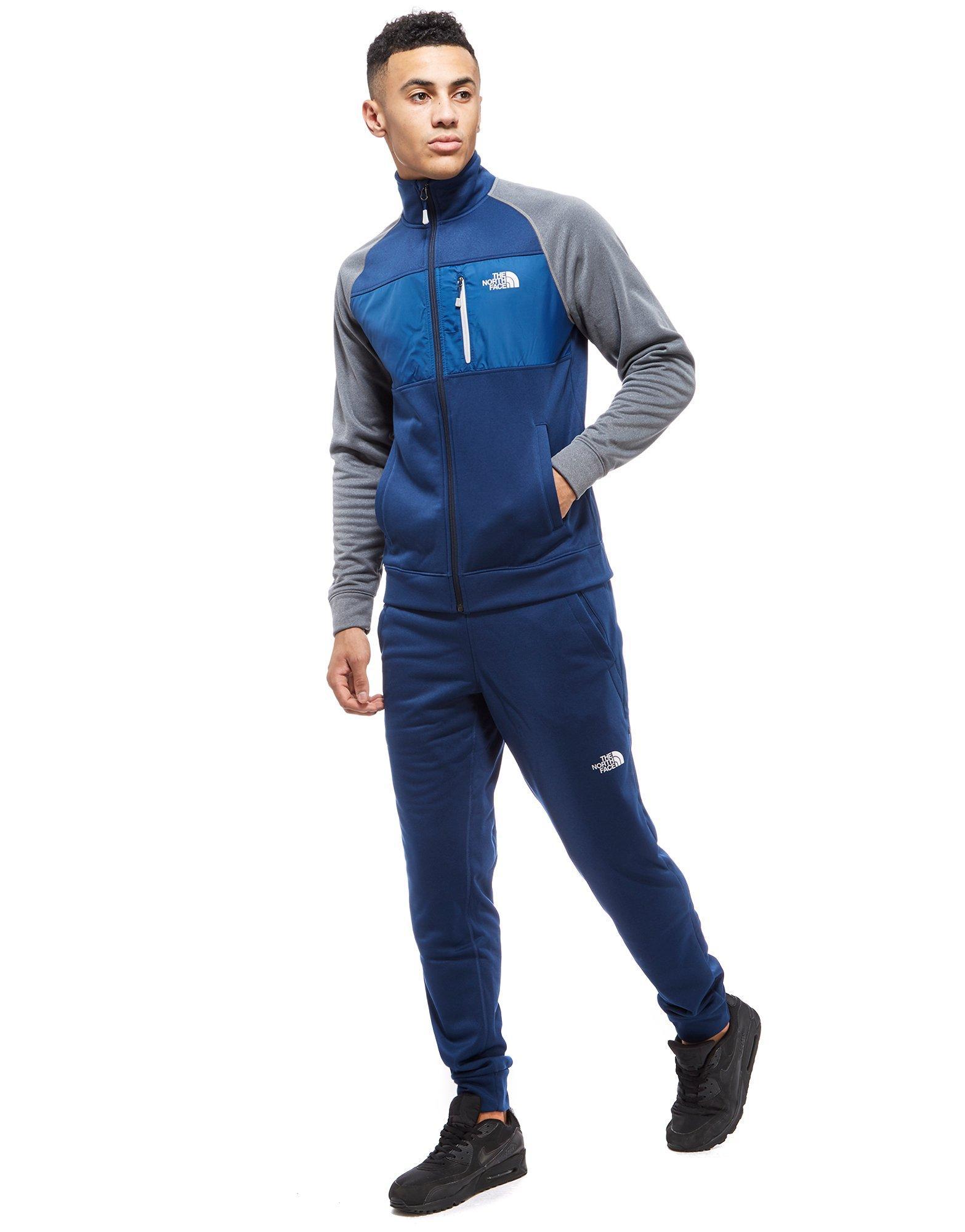 mens blue north face tracksuit