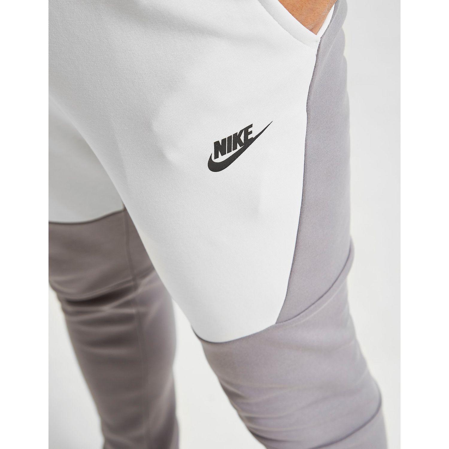 Nike Tech Fleece Joggers in White/Grey (Gray) for Men - Lyst