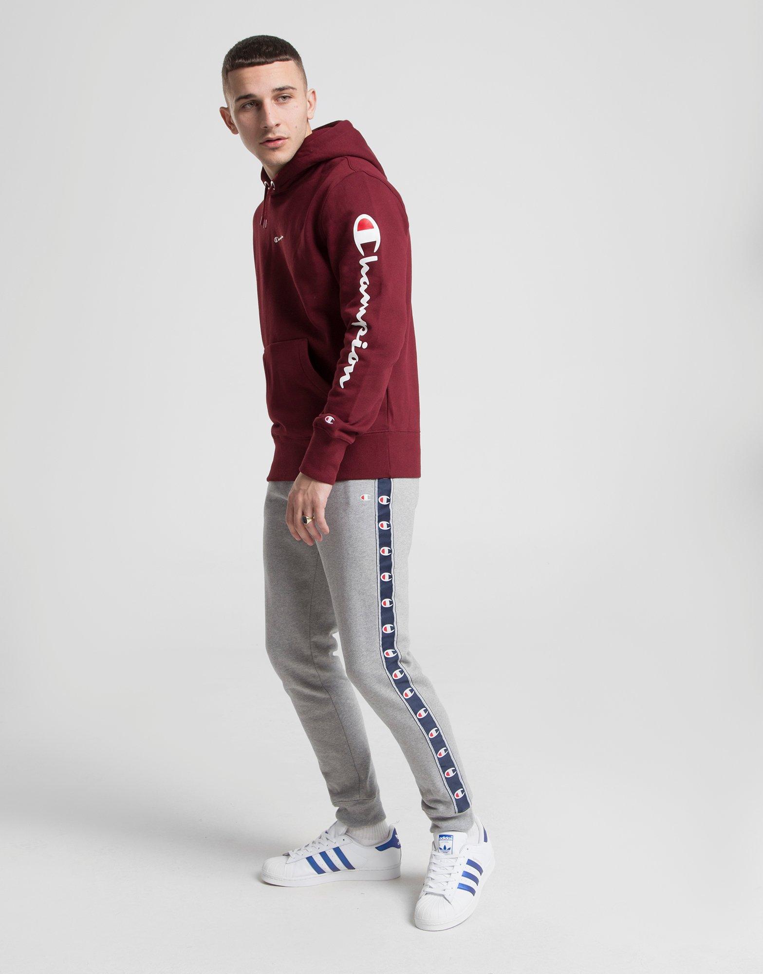 champion logo on sleeve hoodie