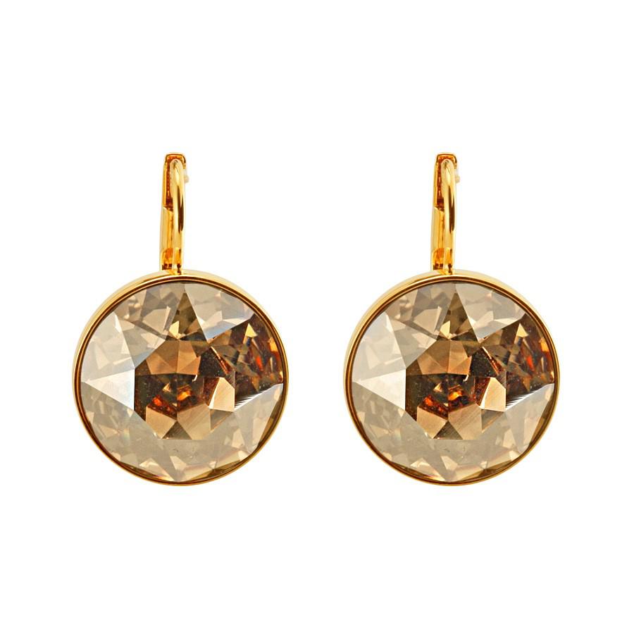 Lyst Swarovski Bella Golden Shadow Pierced Earrings 901640 In Metallic Swarovski Women S Metallic Bella Golden Shadow Pierced Earrings 901640