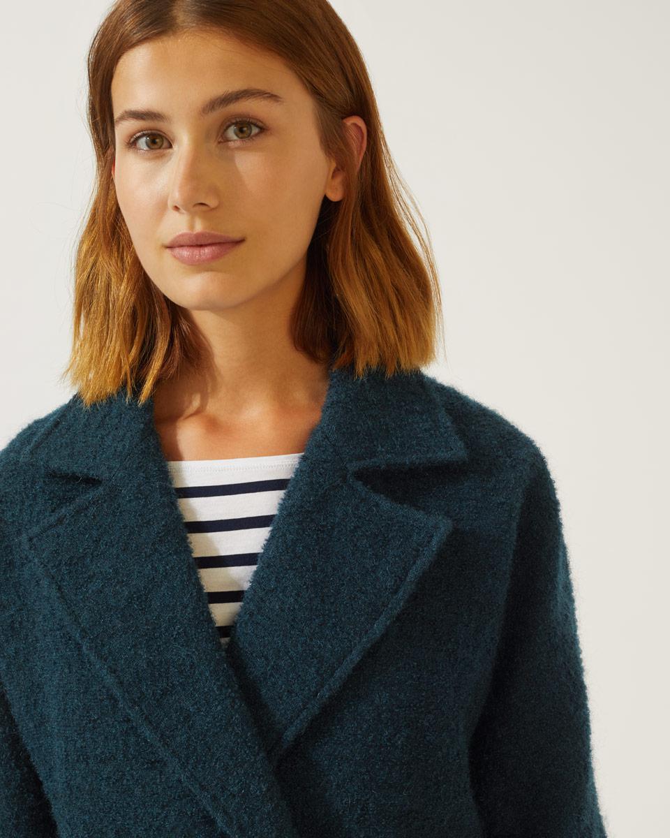 jigsaw boucle cocoon coat