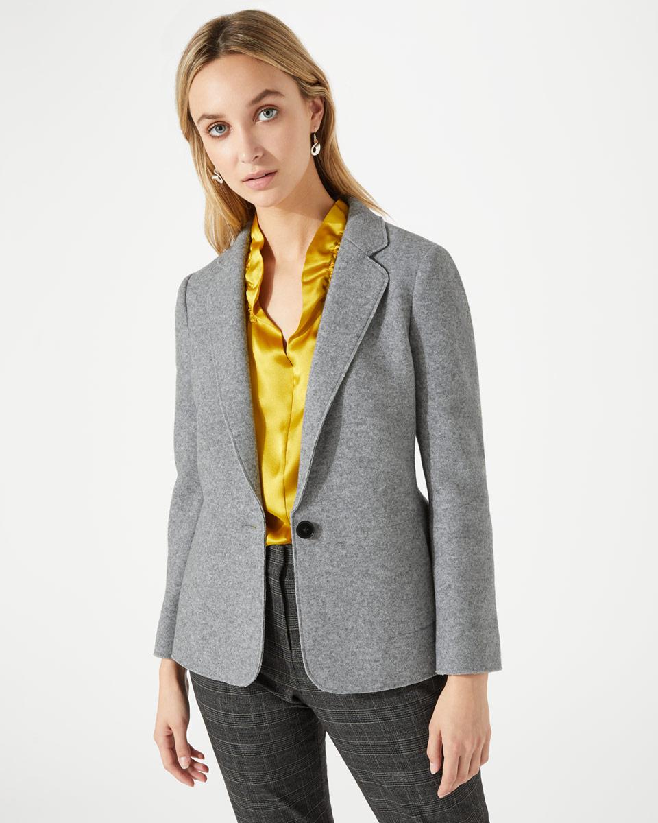 jigsaw double knit raw edge jacket