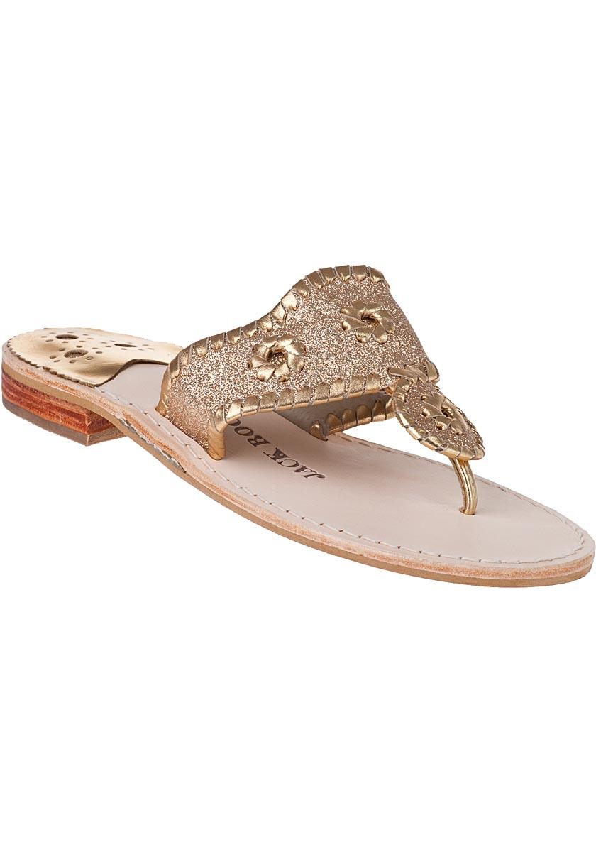 Sparkle Thong Sandal Gold Glitter 