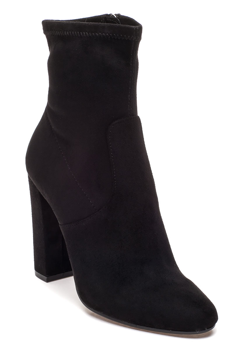 Lyst - Steve Madden Edit Black Suede Bootie in Black