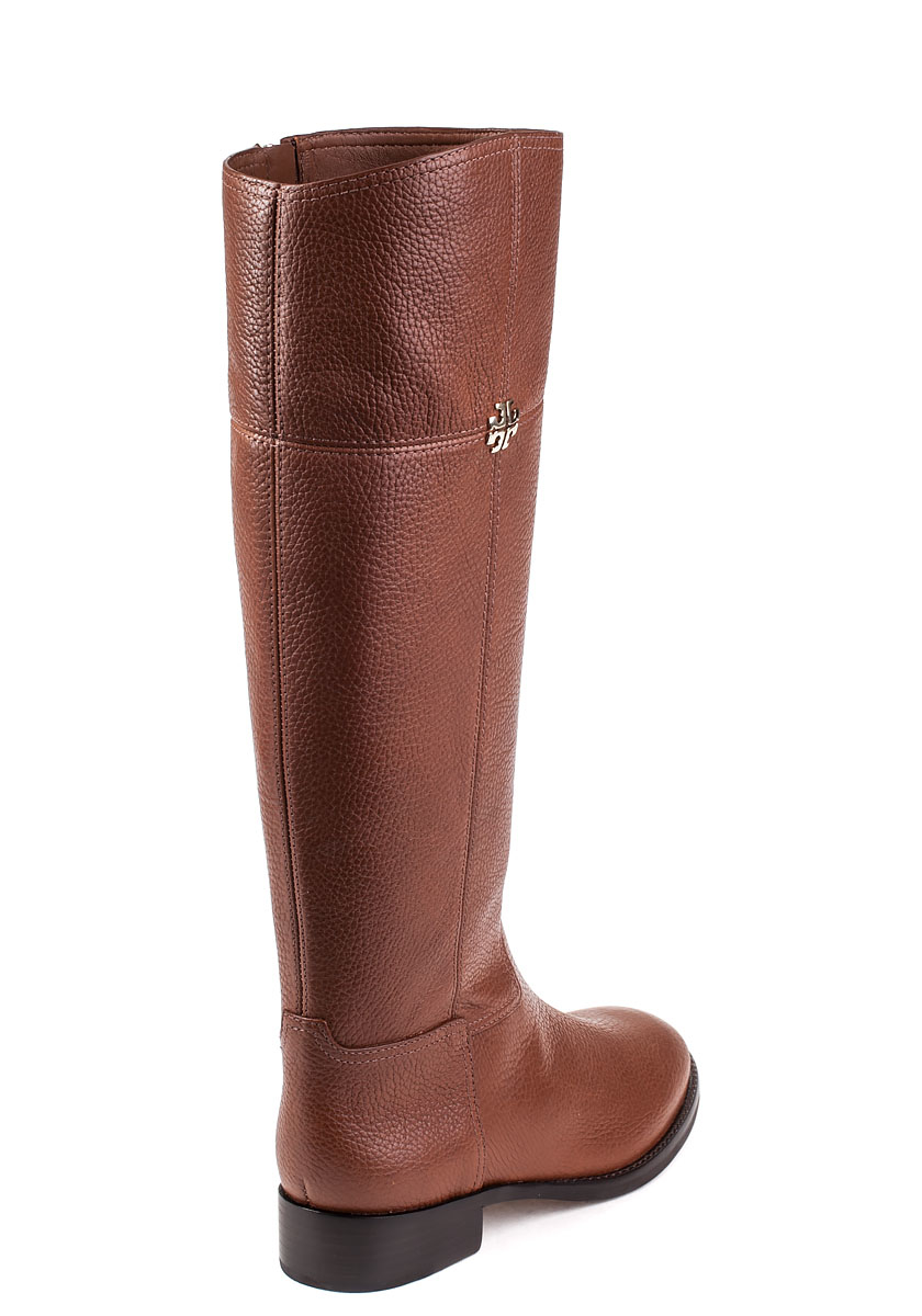 Tory Burch Jolie Leather Riding Boots in Brown | Lyst