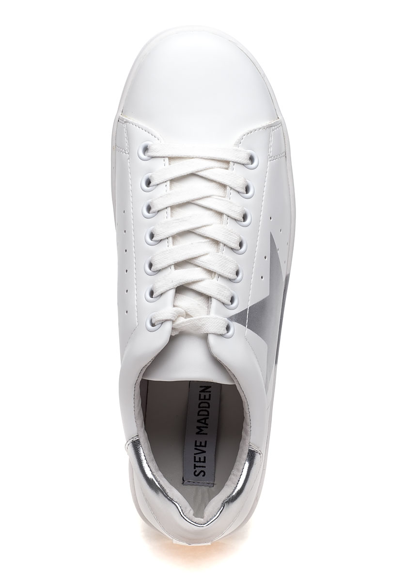 Rayner White And Silver Star Sneaker |