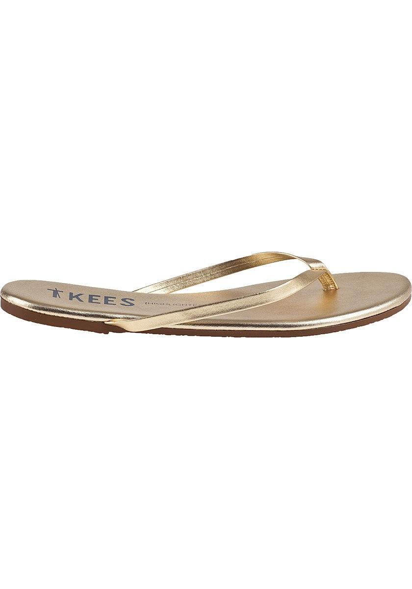 TKEES Highlighter Flip Flop Blink Gold Leather in Metallic - Lyst