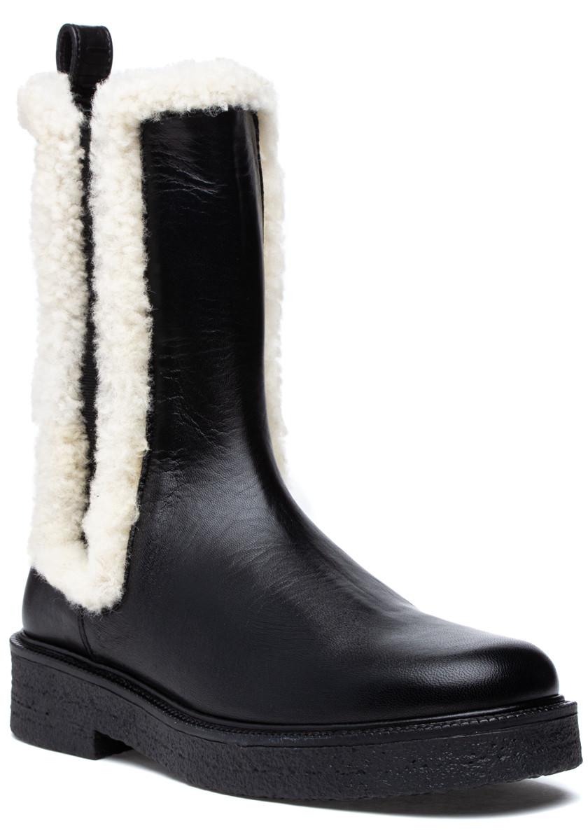 STAUD Palamino Shearling Boot Black Lyst