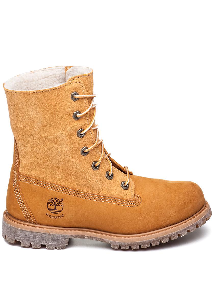 Timberland Fleece Teddy Fold-Down Ankle Boot in Natural - Lyst