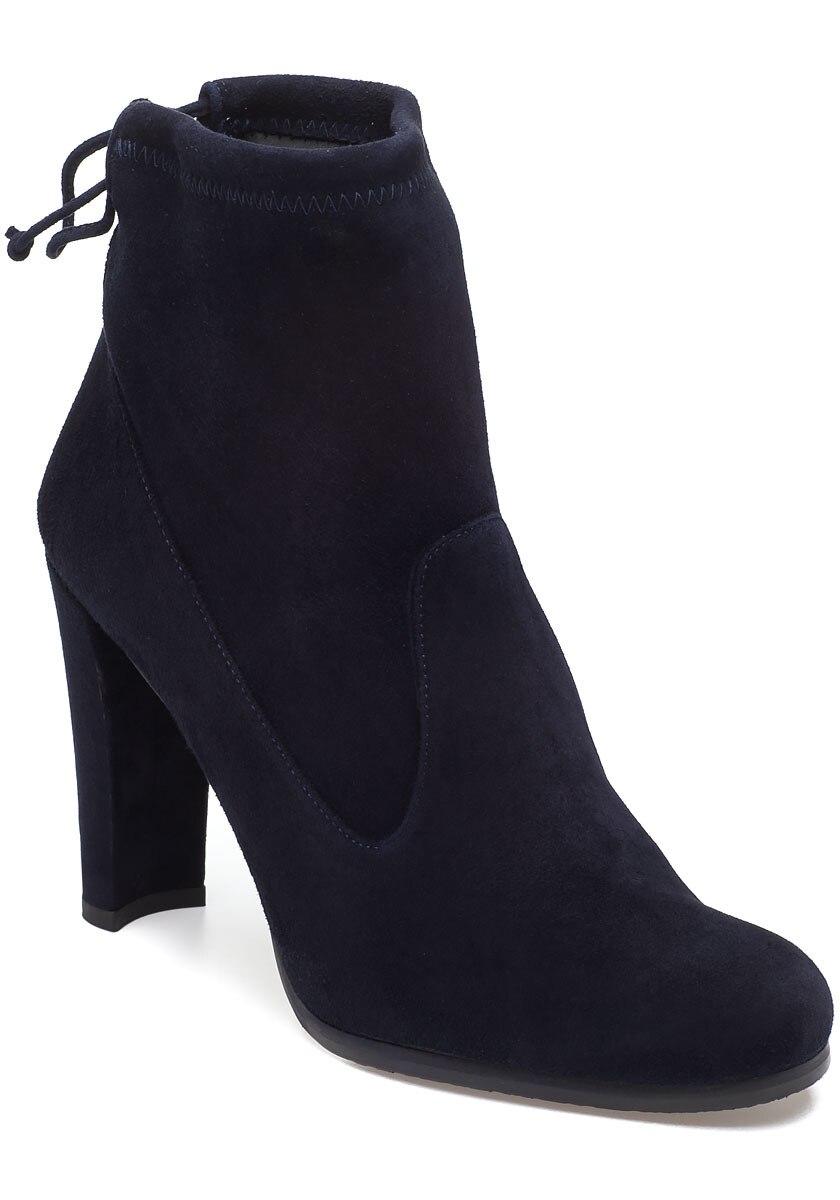 stuart weitzman navy blue boots