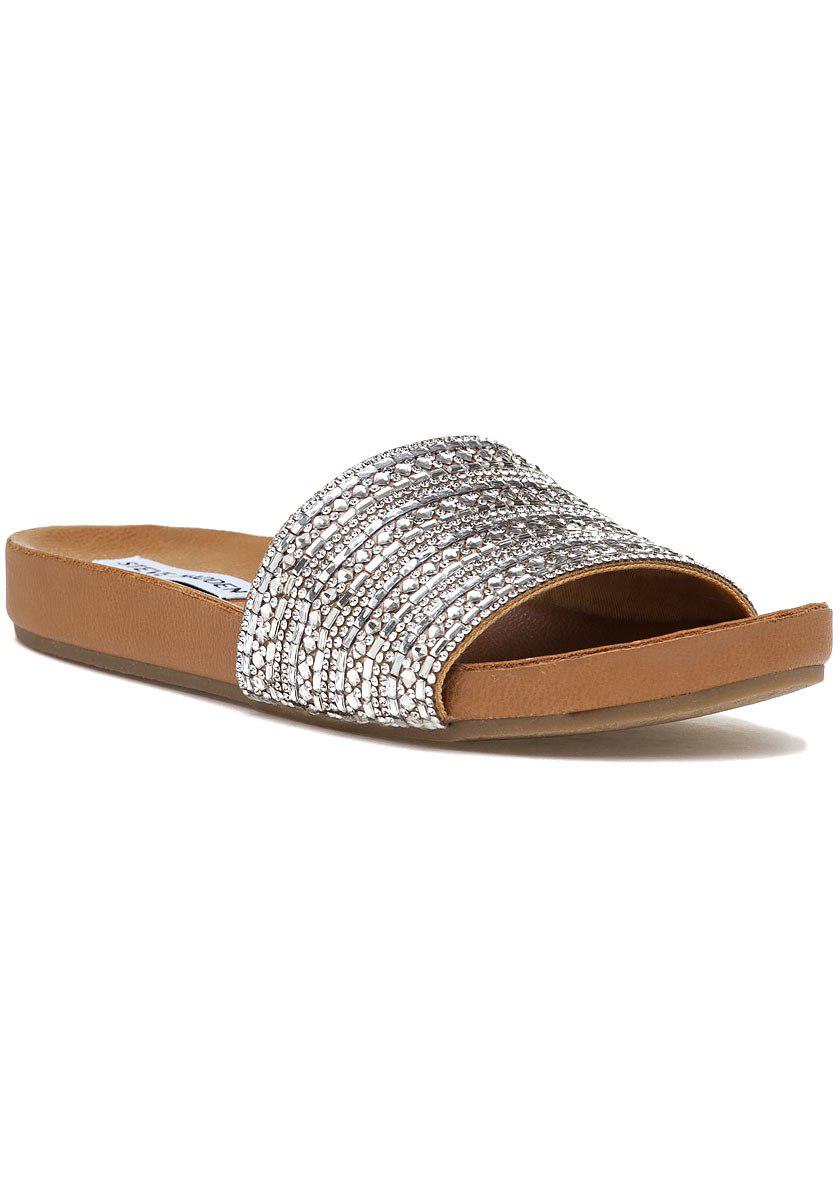 steve madden dazzle embellished slide sandal