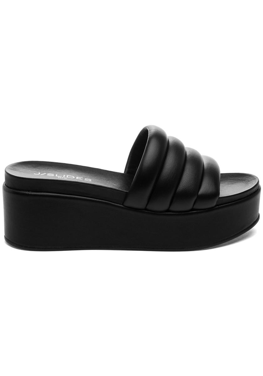 J/Slides Quirky Sandal Black Leather | Lyst