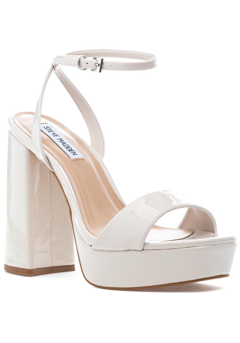 Steve Madden Lessa Sandal Bone Patent 