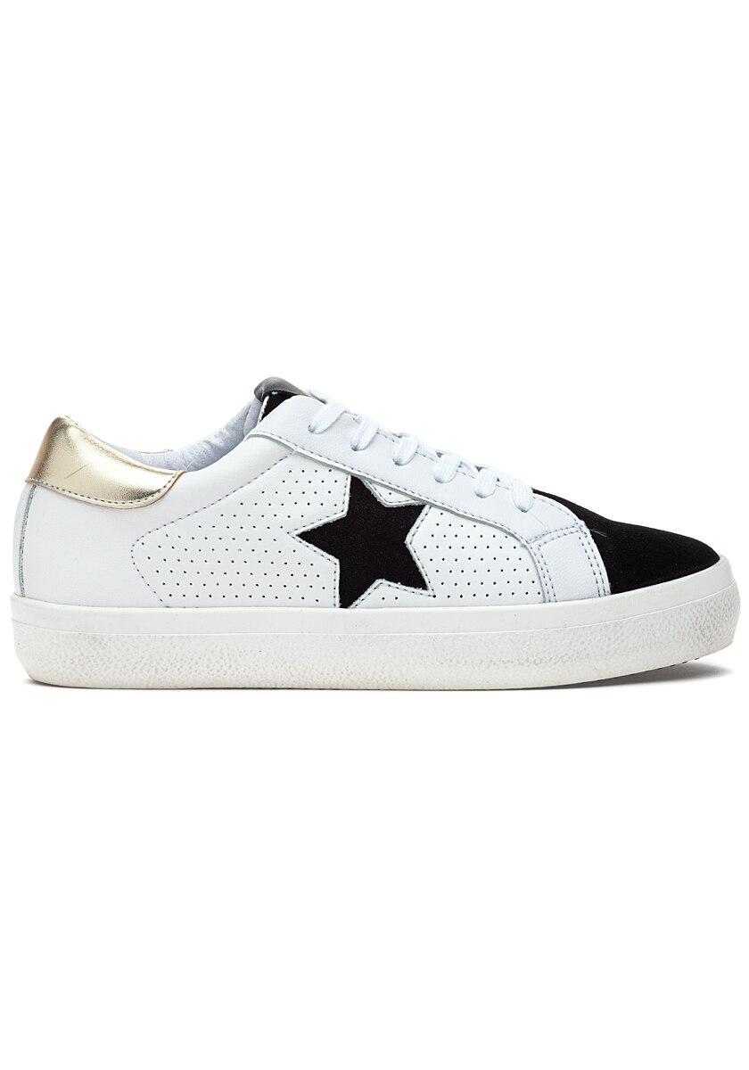 Steve Madden Leather Starling Sneaker Black Multi in White - Lyst