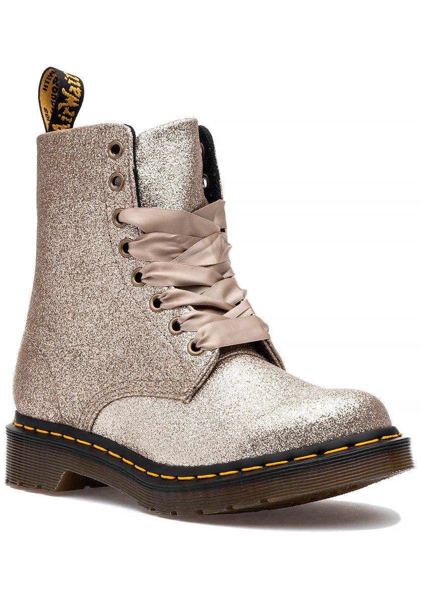 dr martens pascal boot in white glitter