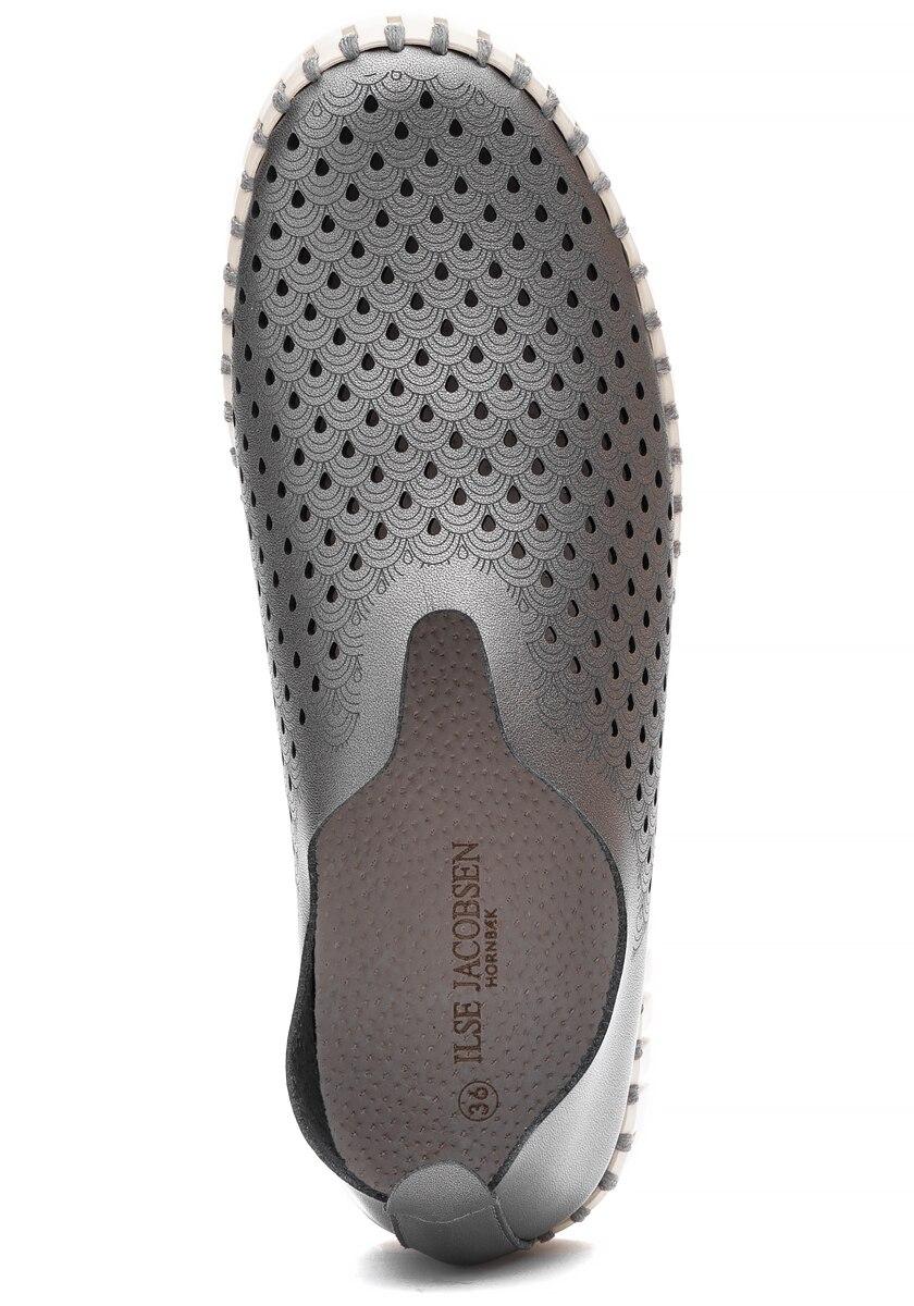 Ilse Jacobsen Leather Tulip Sneaker Gunmetal in Pewter (Gray) | Lyst