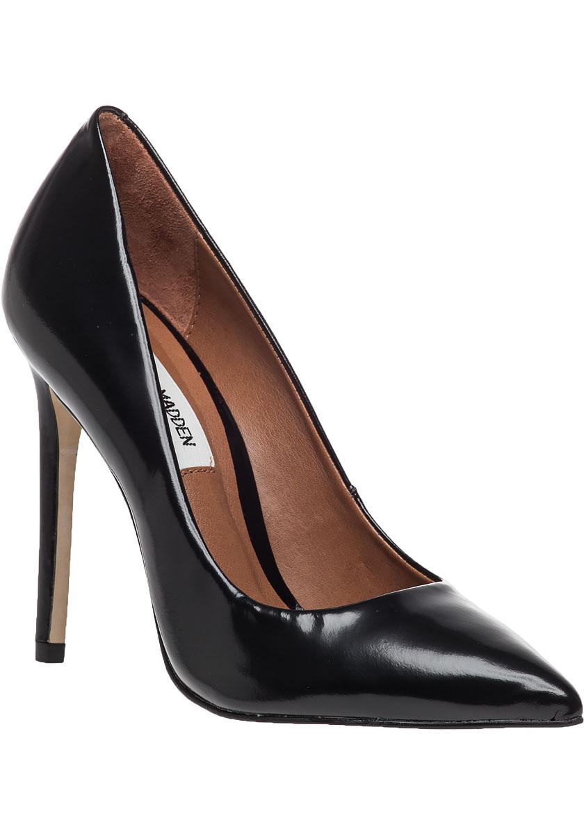 steve madden black leather pumps
