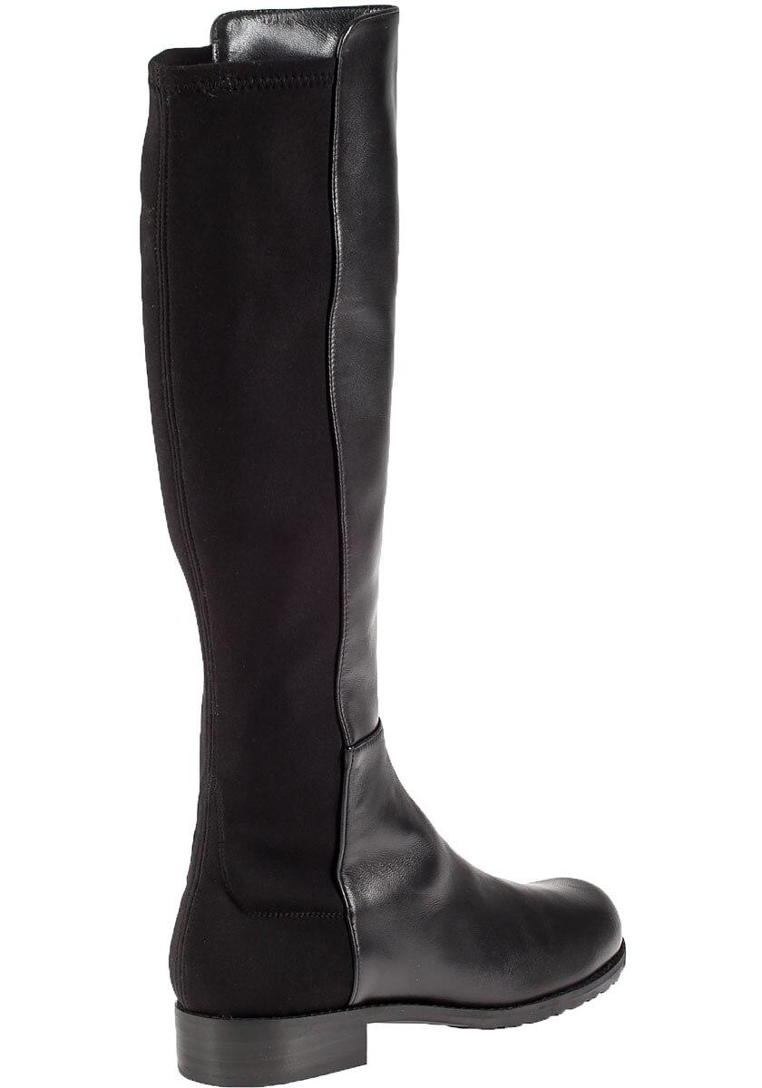 half suede half leather boots