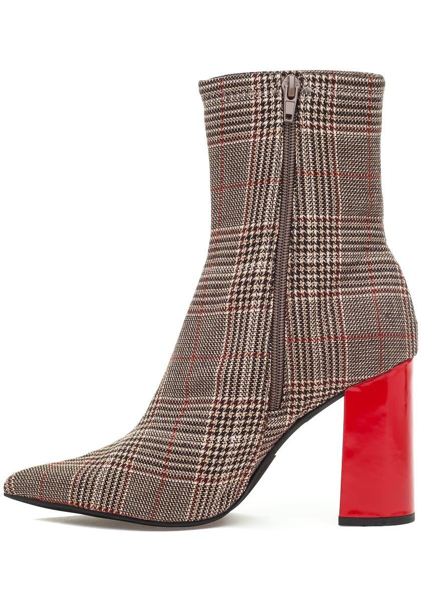 jeffrey campbell siren bootie plaid