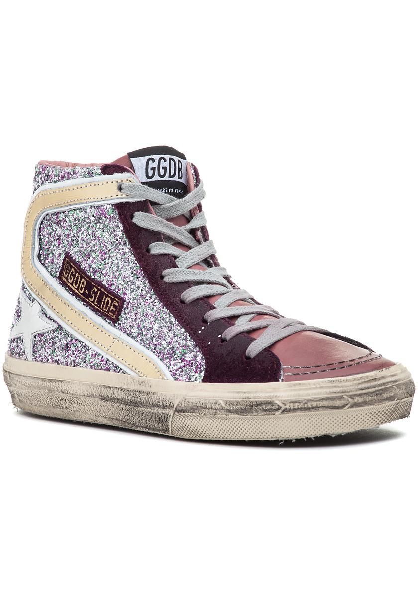 Golden Goose Deluxe Brand Leather Slide Sneaker Cyclamin Glitter White Star Lyst Golden Goose Deluxe Brand Leather Slide Sneaker Cyclamin Glitter White Star Lyst